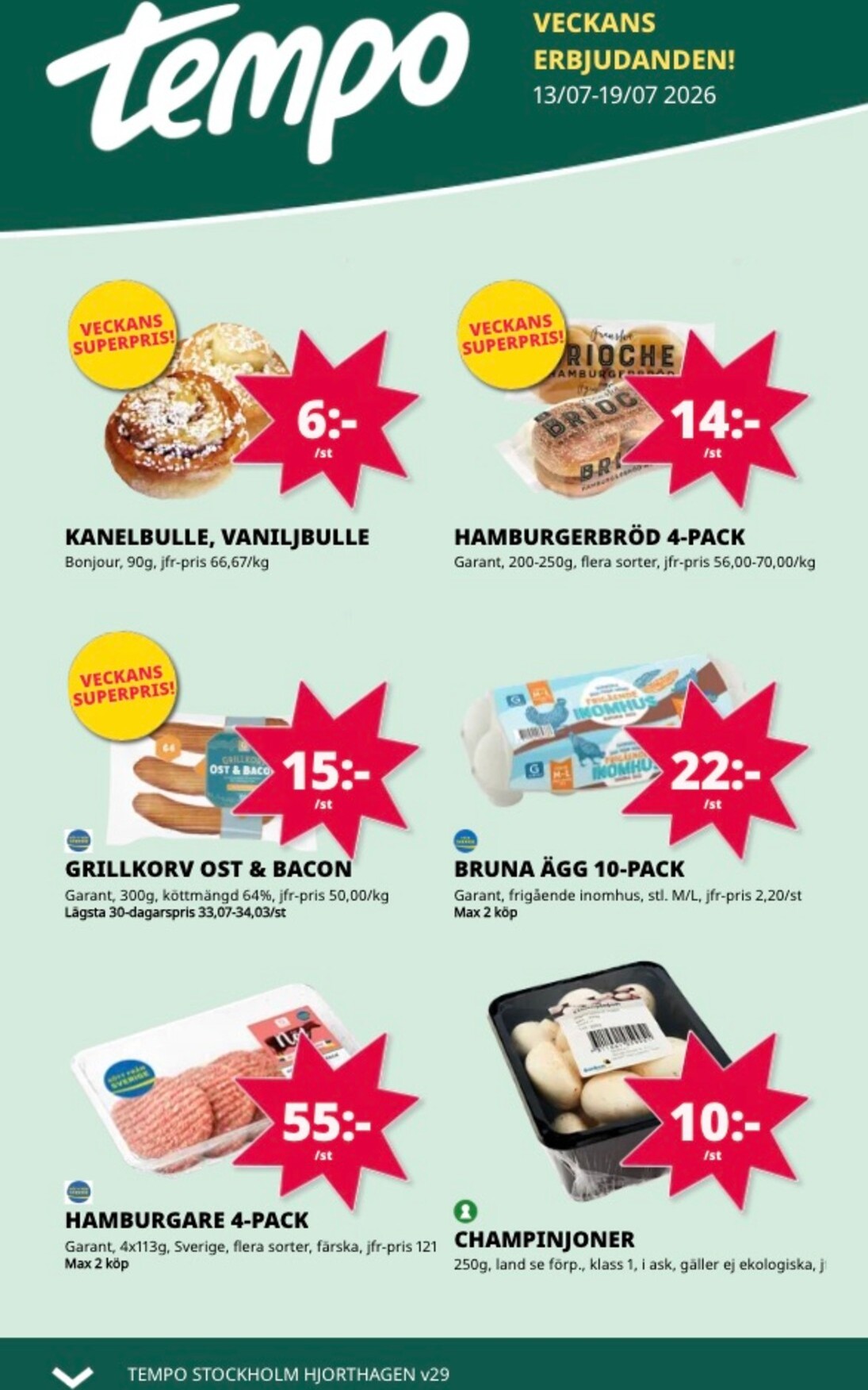 tempo - Aktuellt Tempo reklamblad från måndag, 13/07/2026 till söndag, 19/07/2026 - page: 1
