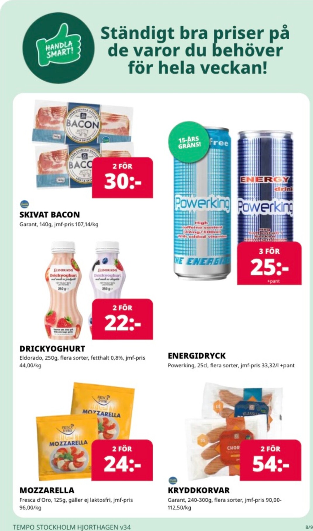 tempo - Aktuellt Tempo reklamblad från måndag, 17/08/2026 till söndag, 23/08/2026 - page: 8