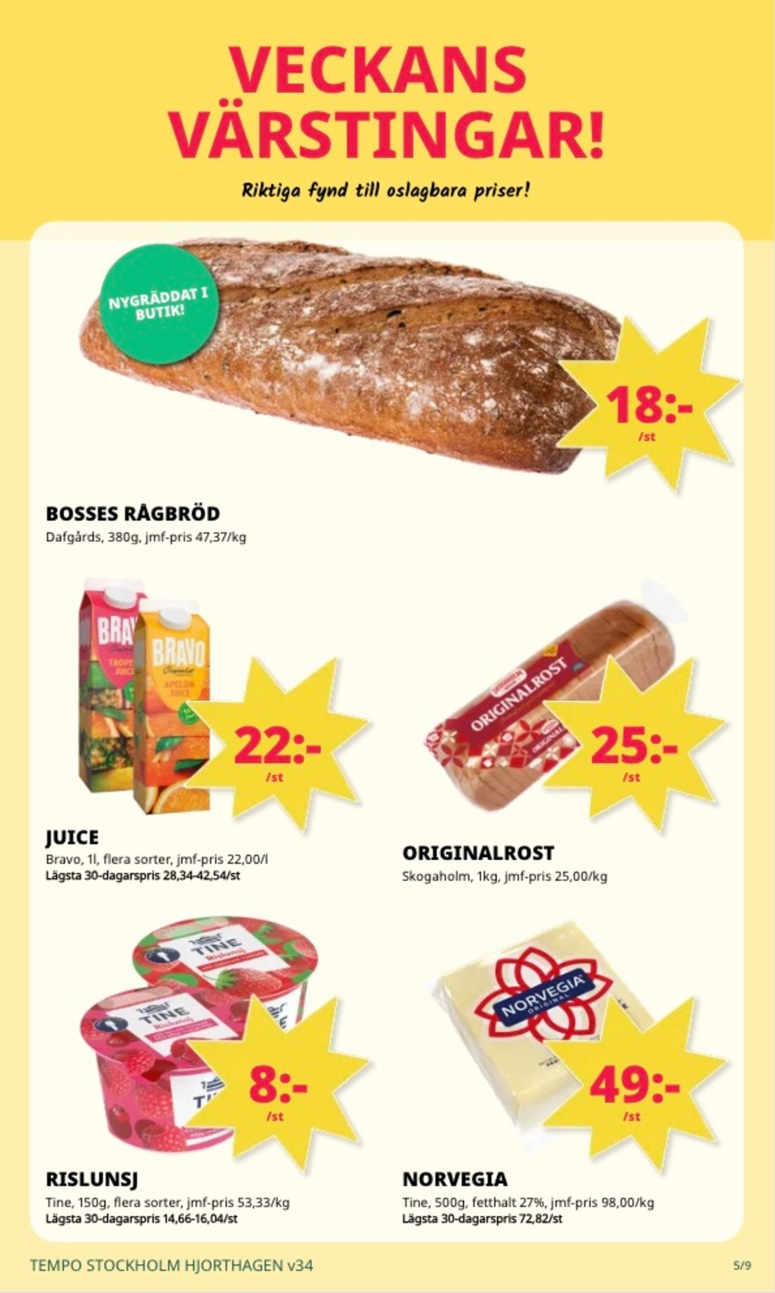tempo - Aktuellt Tempo reklamblad från måndag, 17/08/2026 till söndag, 23/08/2026 - page: 5