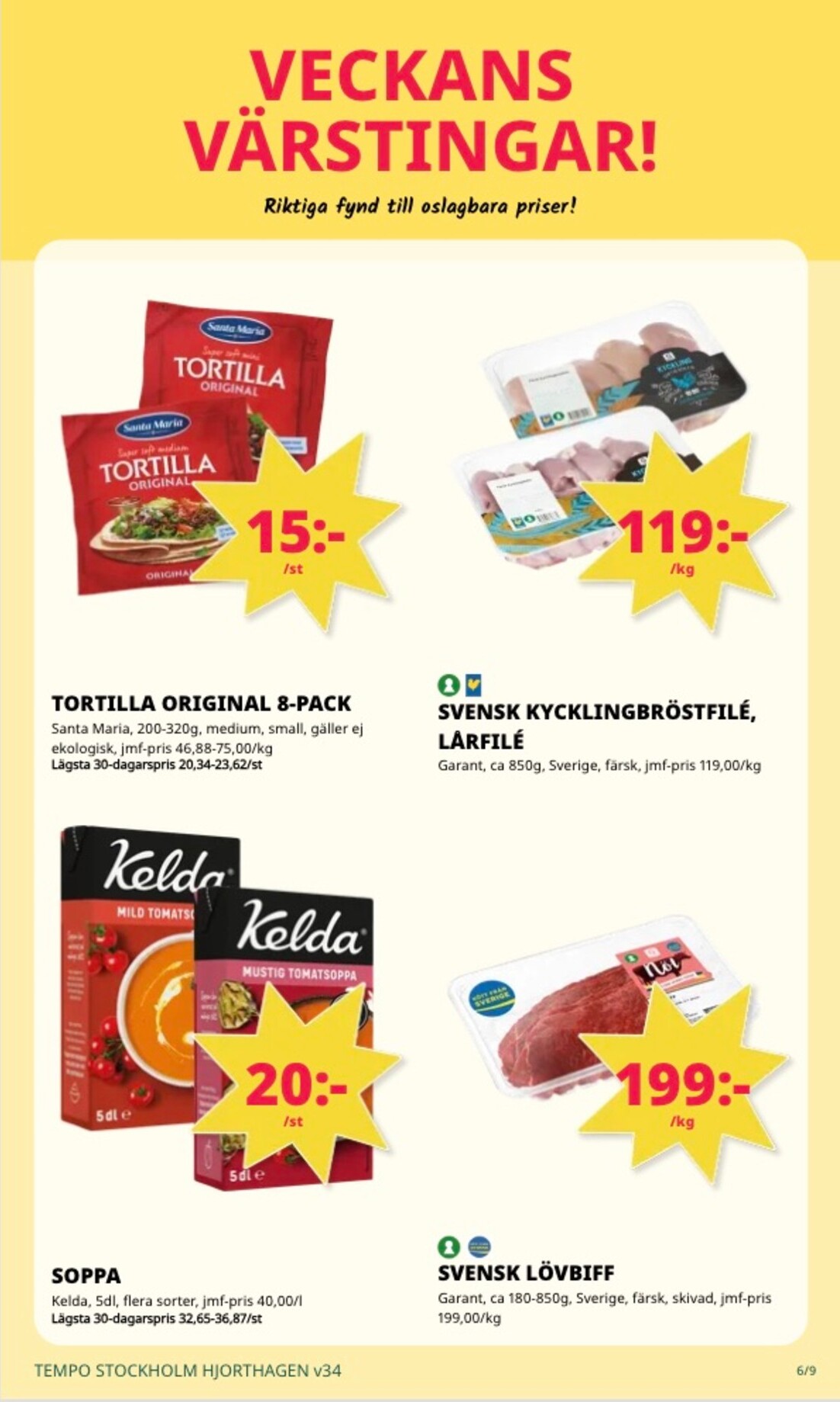 tempo - Aktuellt Tempo reklamblad från måndag, 17/08/2026 till söndag, 23/08/2026 - page: 6