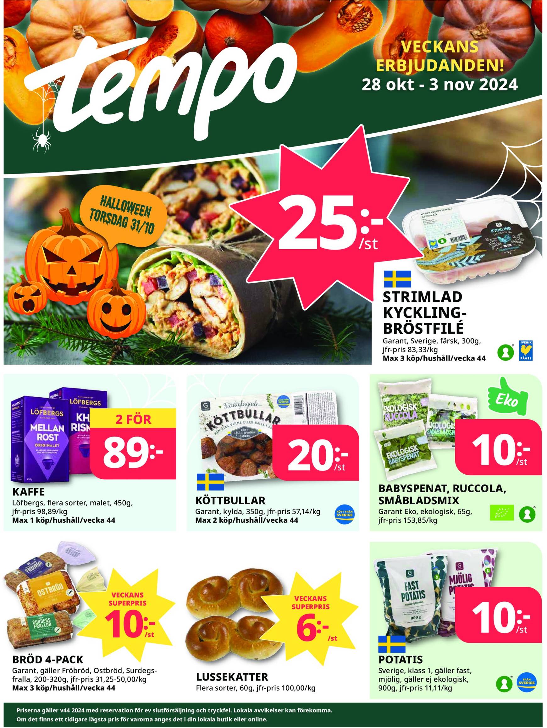 tempo - Tempo-reklambladet är giltigt från 28.10. - 03.11.