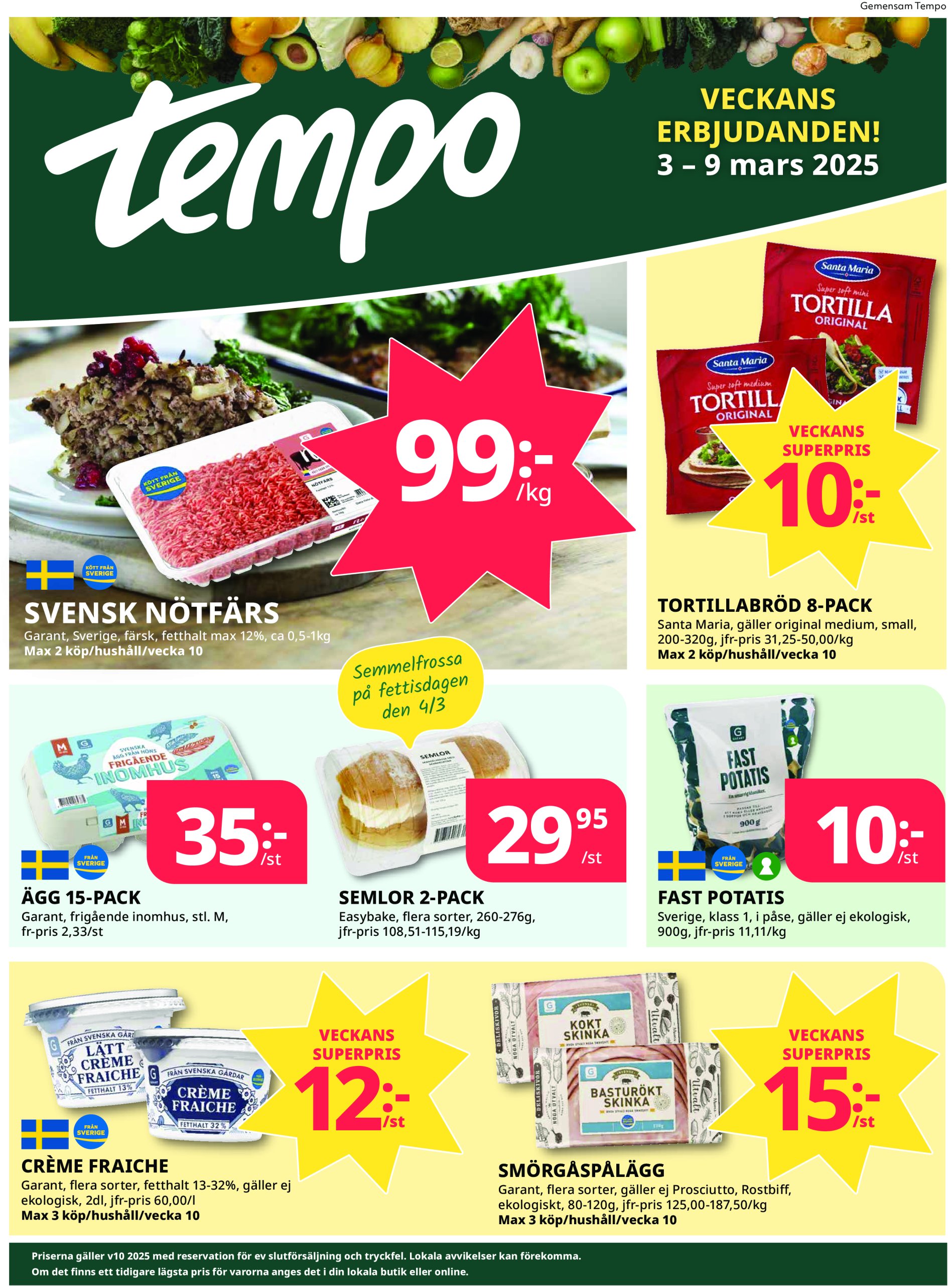 tempo - Tempo-reklambladet giltigt från 03/03 - 09/03