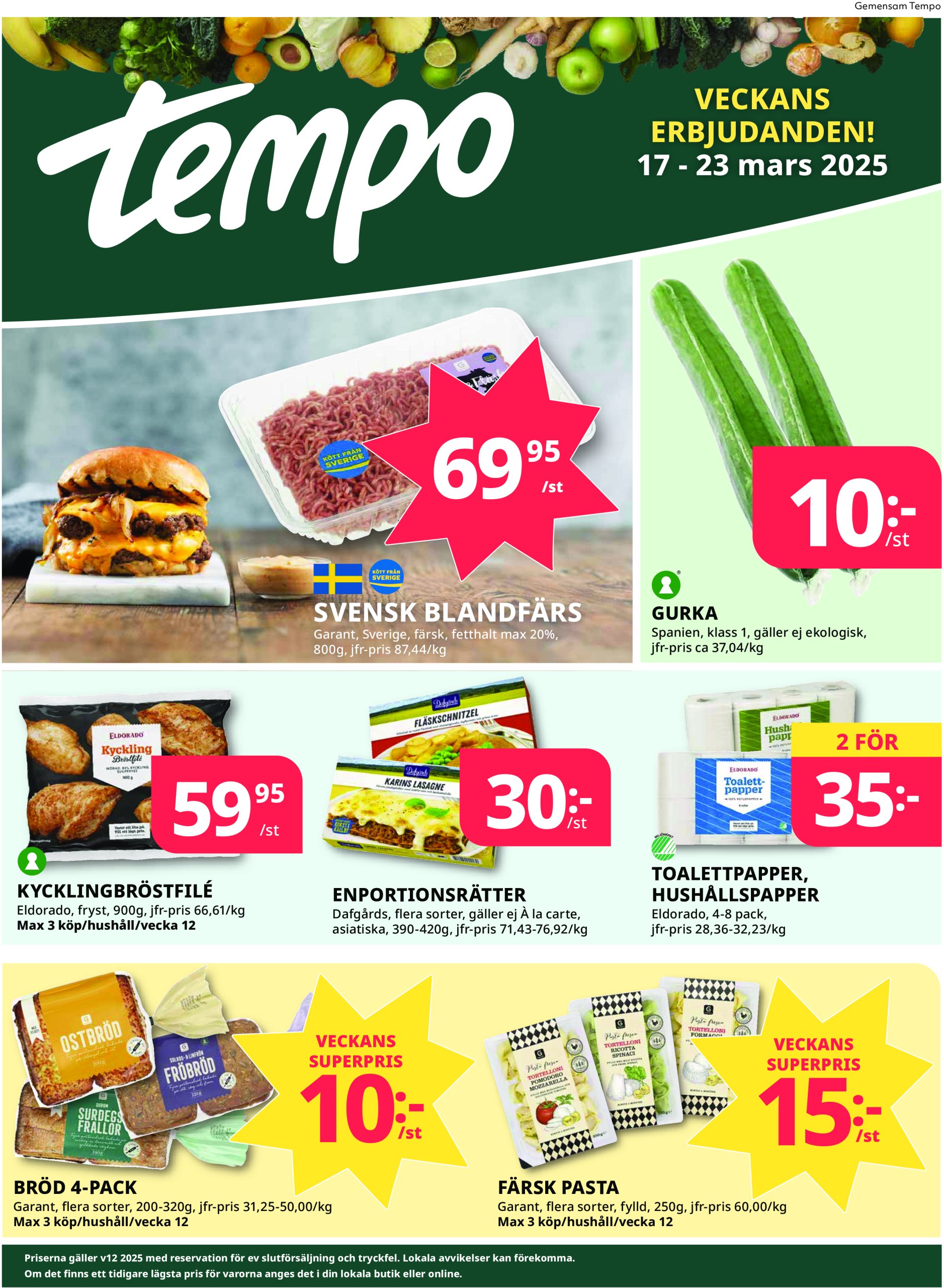 tempo - Tempo-reklambladet giltigt från 17/03 - 23/03