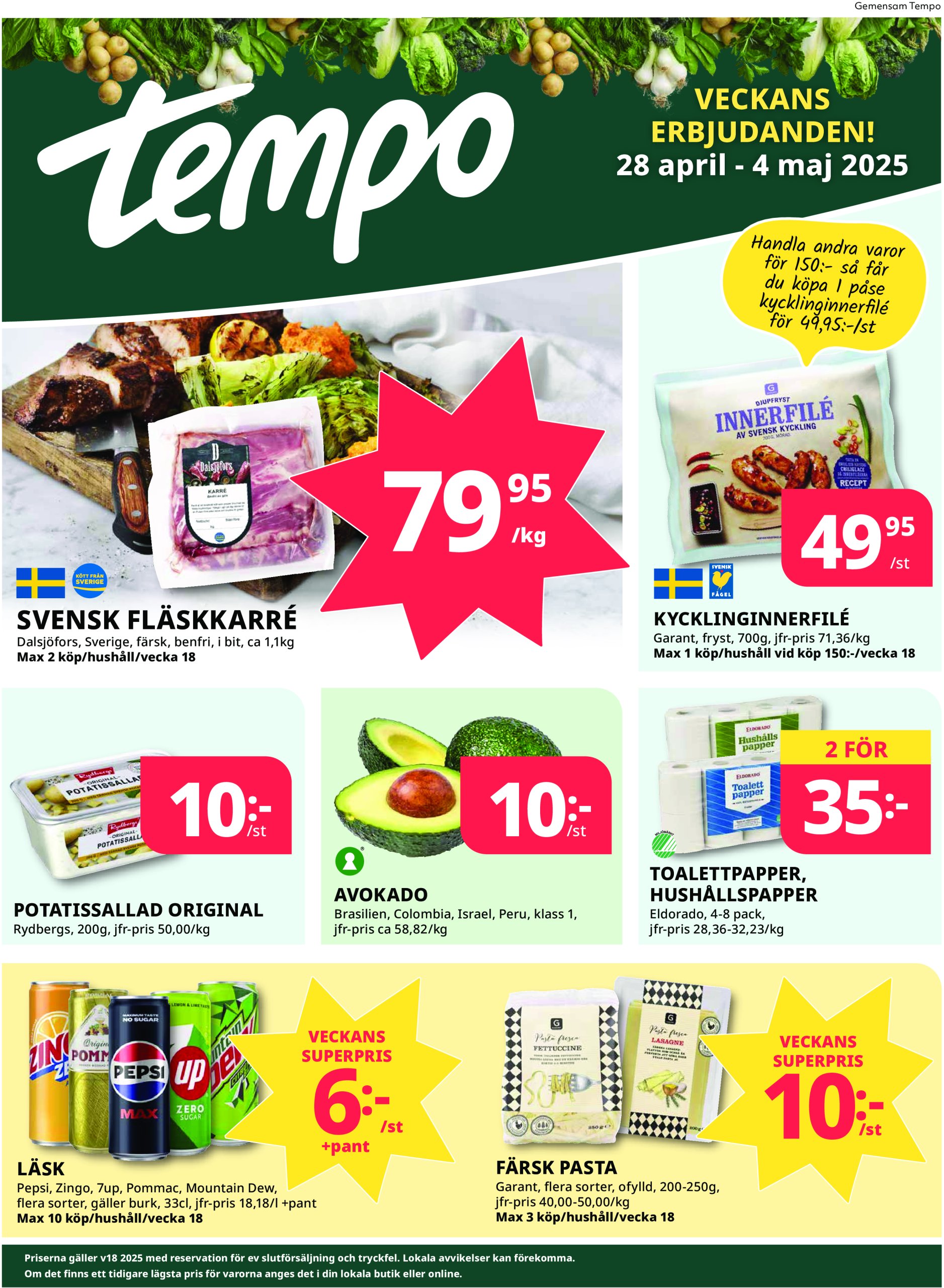 tempo - Tempo-reklambladet giltigt från 28/04 - 04/05