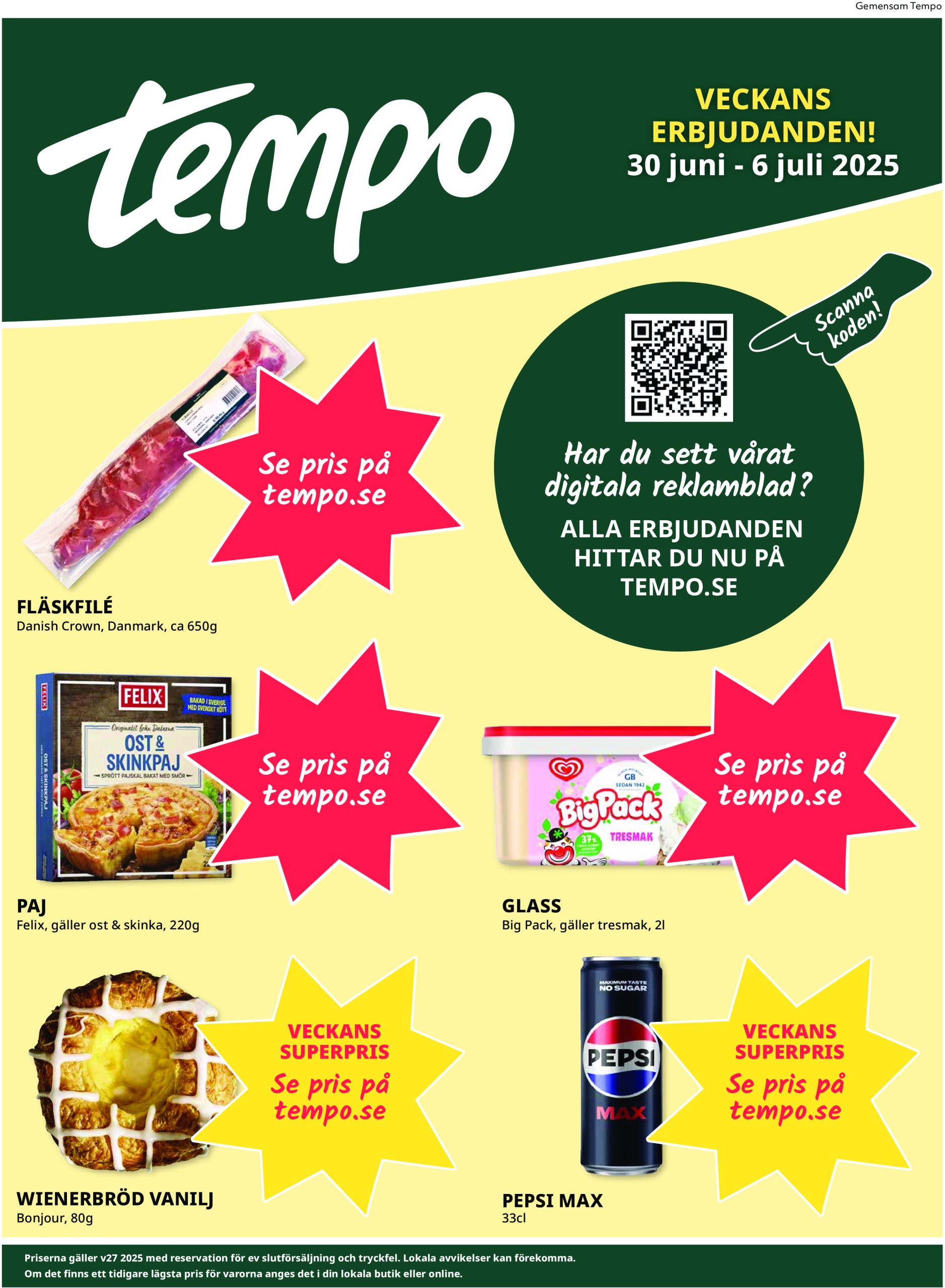 tempo - Tempo-reklambladet giltigt från 30/06 - 06/07