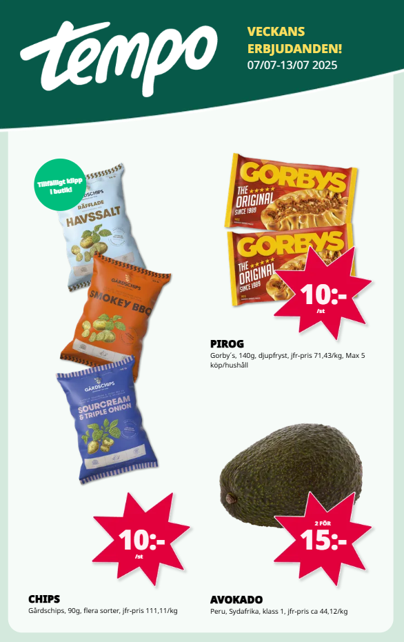 tempo - Tempo-reklambladet giltigt från 07/07 - 13/07