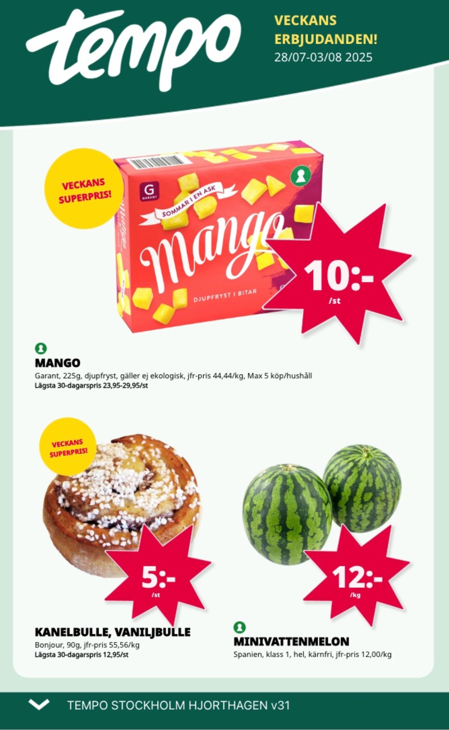 tempo - Tempo-reklambladet giltigt från 28/07 - 03/08 - page: 1