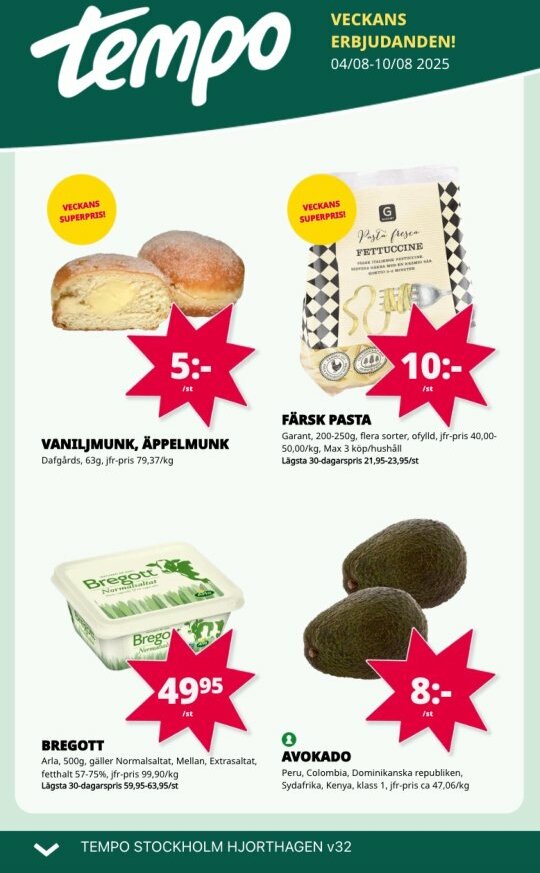 tempo - Tempo-reklambladet giltigt från 04/08 - 10/08