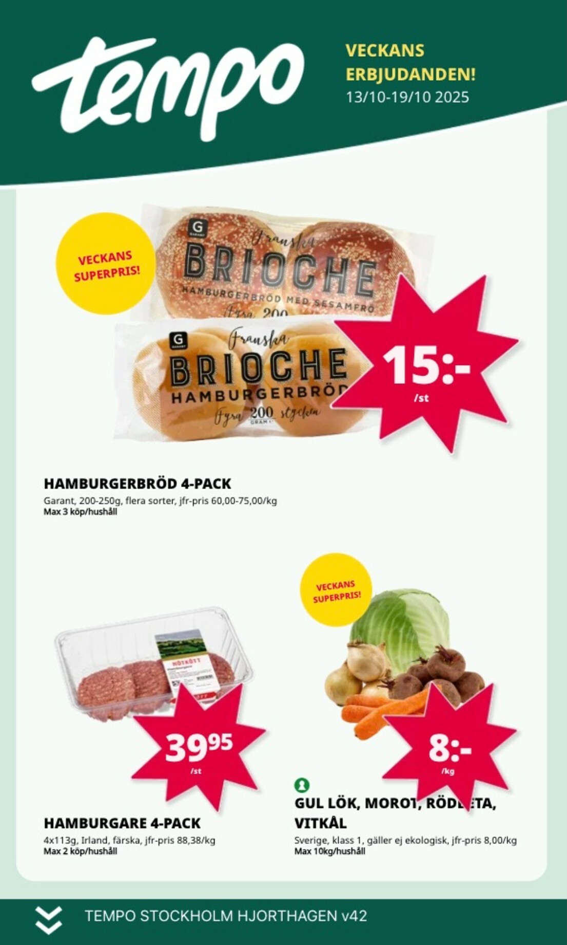 tempo - Tempo-reklambladet giltigt från 13/10 - 19/10