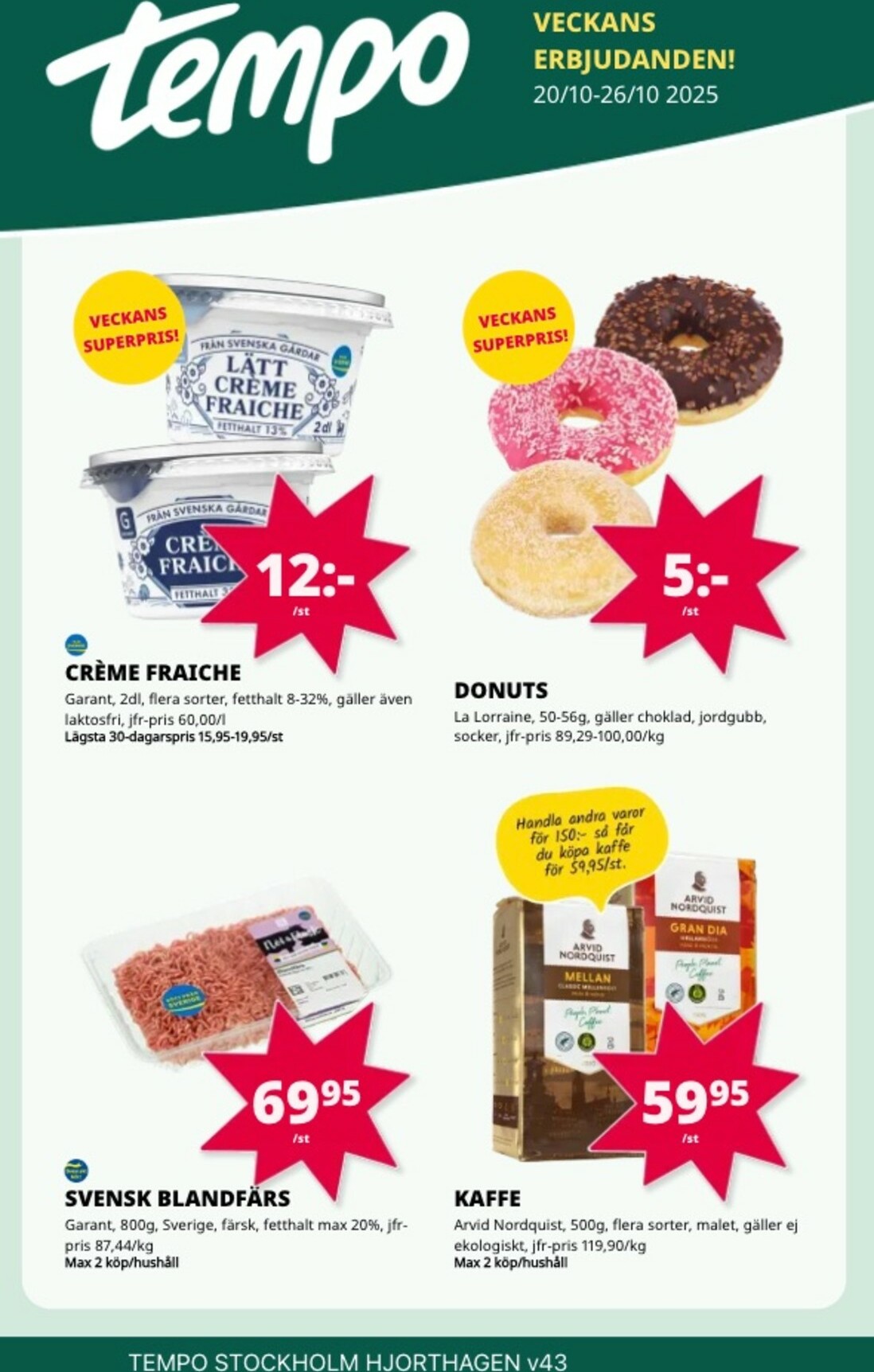 tempo - Tempo-reklambladet giltigt från 20/10 - 26/10