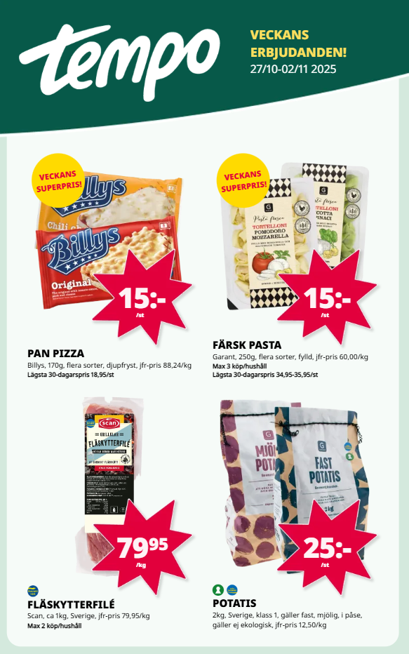 tempo - Tempo-reklambladet giltigt från 27/10 - 02/11