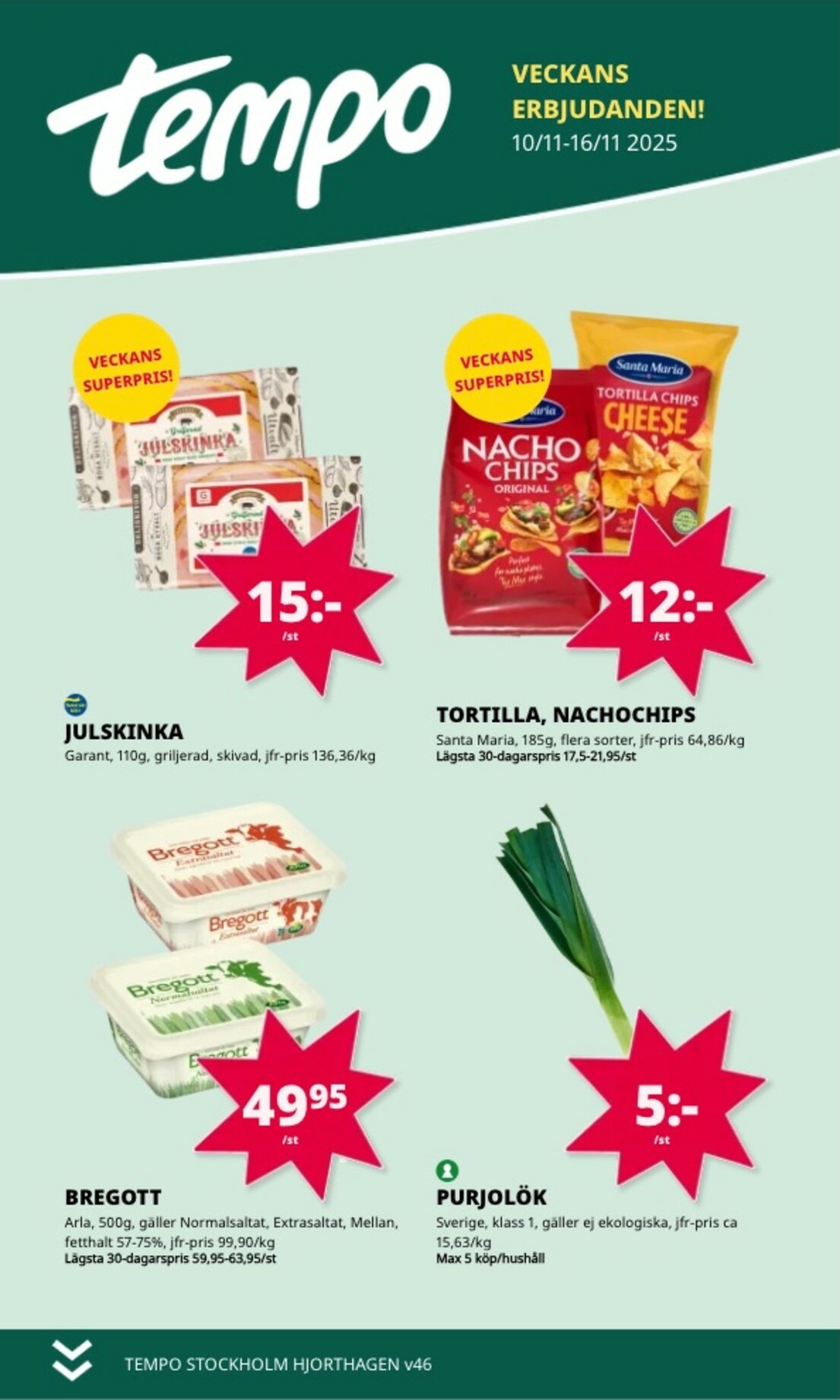 tempo - Tempo-reklambladet giltigt från 10/11 - 16/11 - page: 1