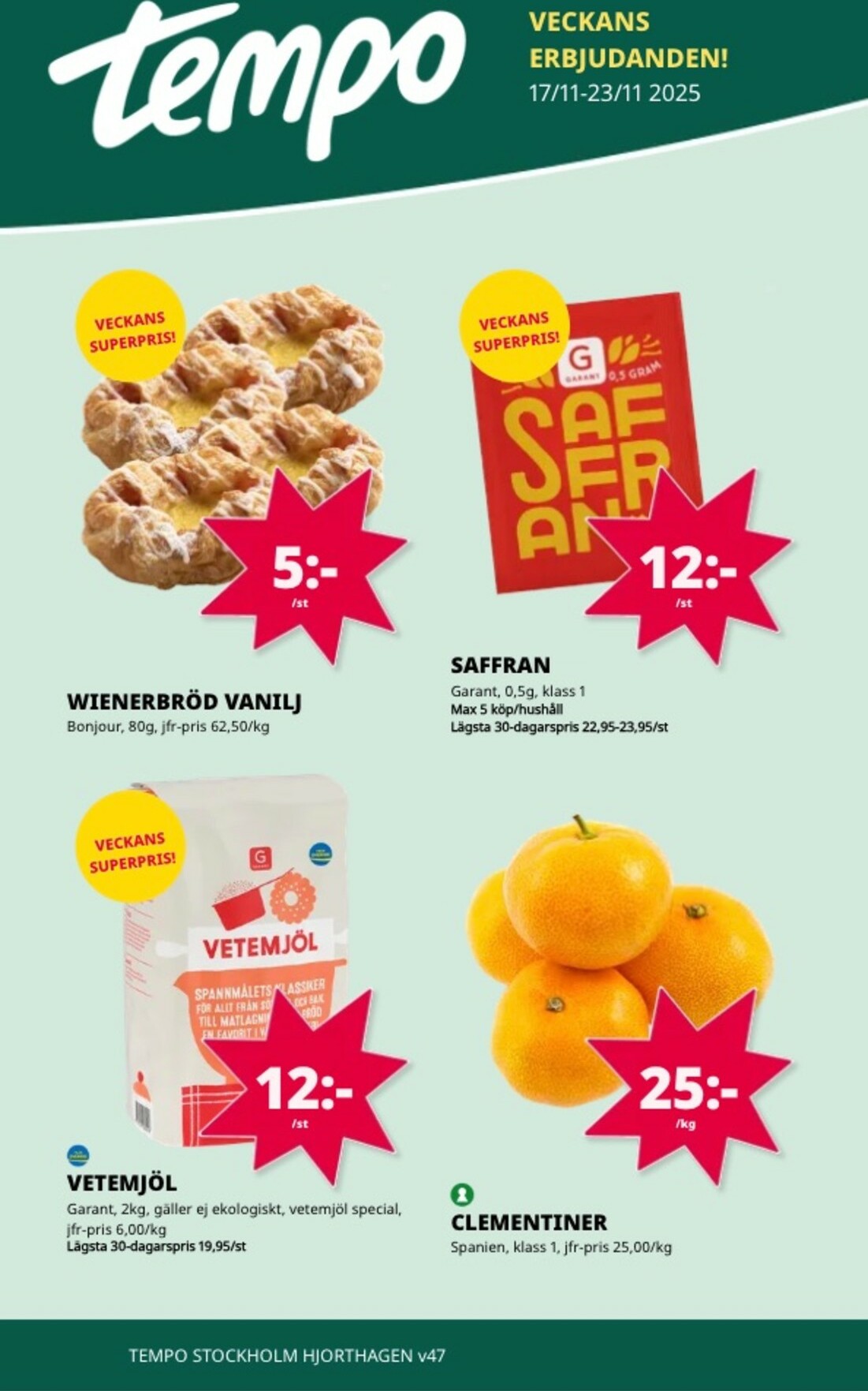 tempo - Tempo-reklambladet giltigt från 17/11 - 23/11