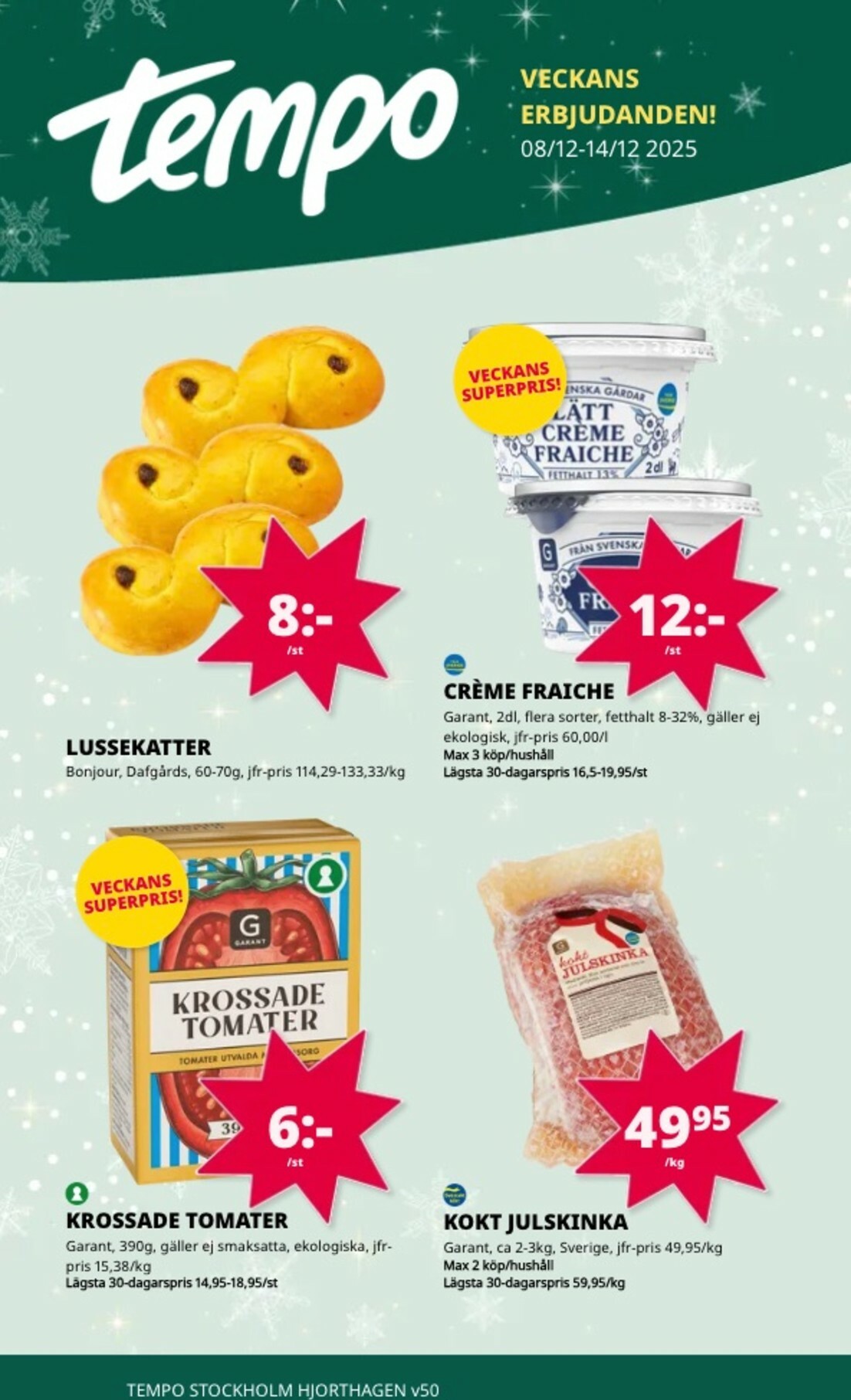 tempo - Tempo-reklambladet giltigt från 08/12 - 14/12