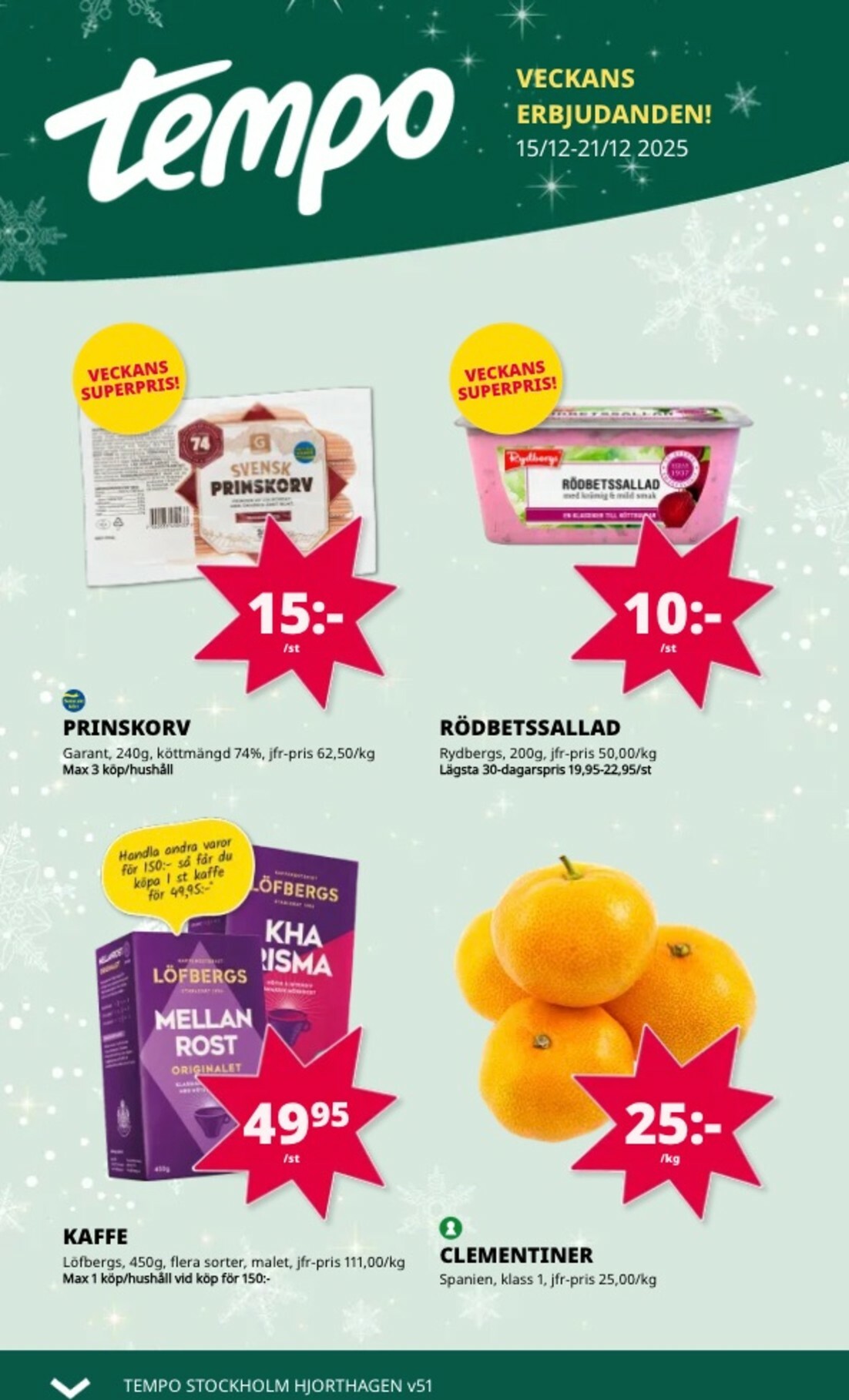 tempo - Tempo-reklambladet giltigt från 15/12 - 21/12