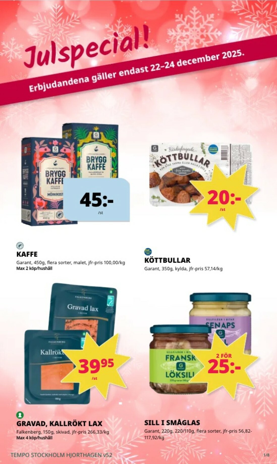 tempo - Tempo-reklambladet giltigt från 22/12 - 28/12 - page: 1