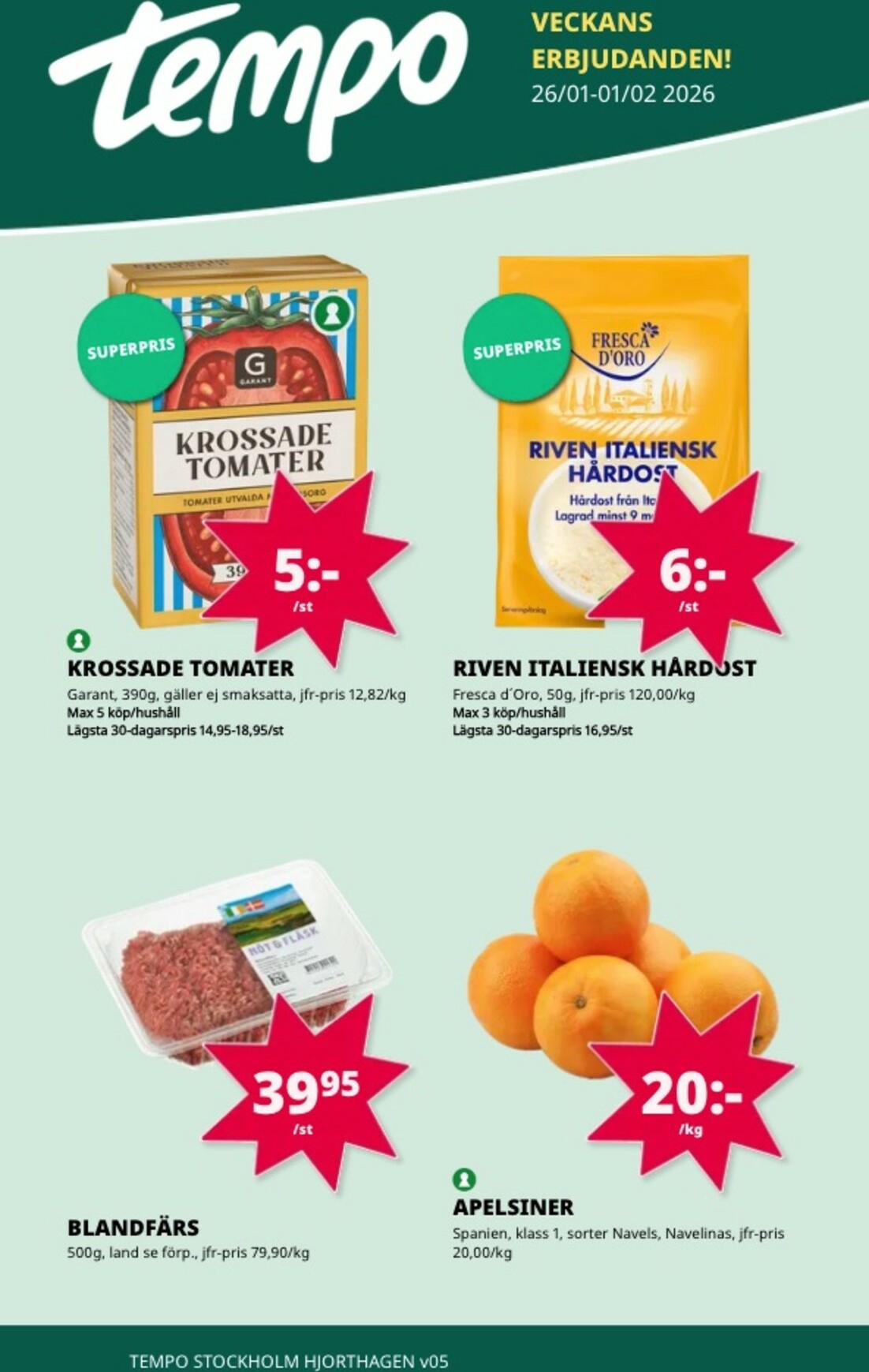 tempo - Tempo-reklambladet giltigt från 26/01 - 01/02