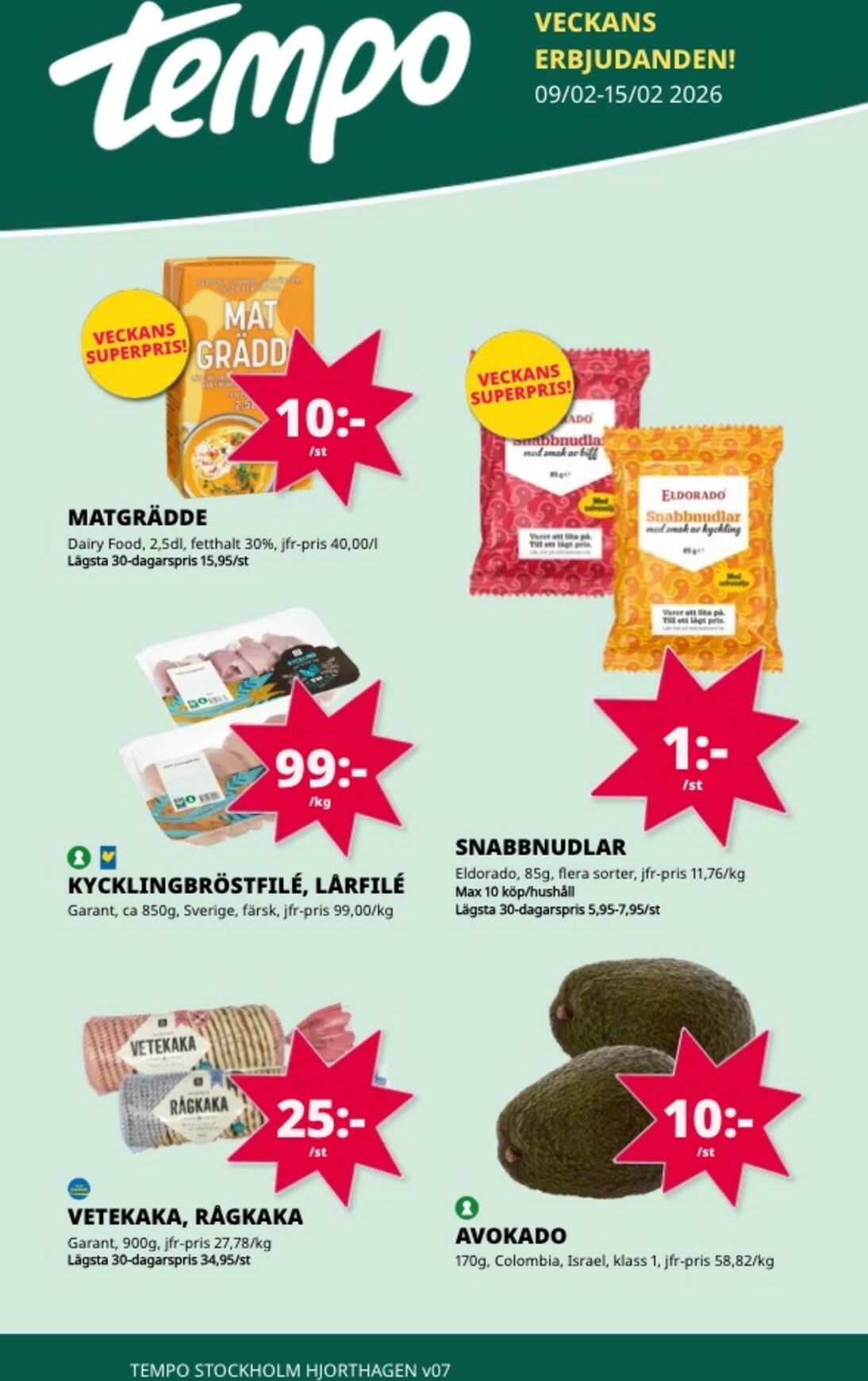 tempo - Tempo-reklambladet giltigt från 09/02/2026 - 15/02/2026