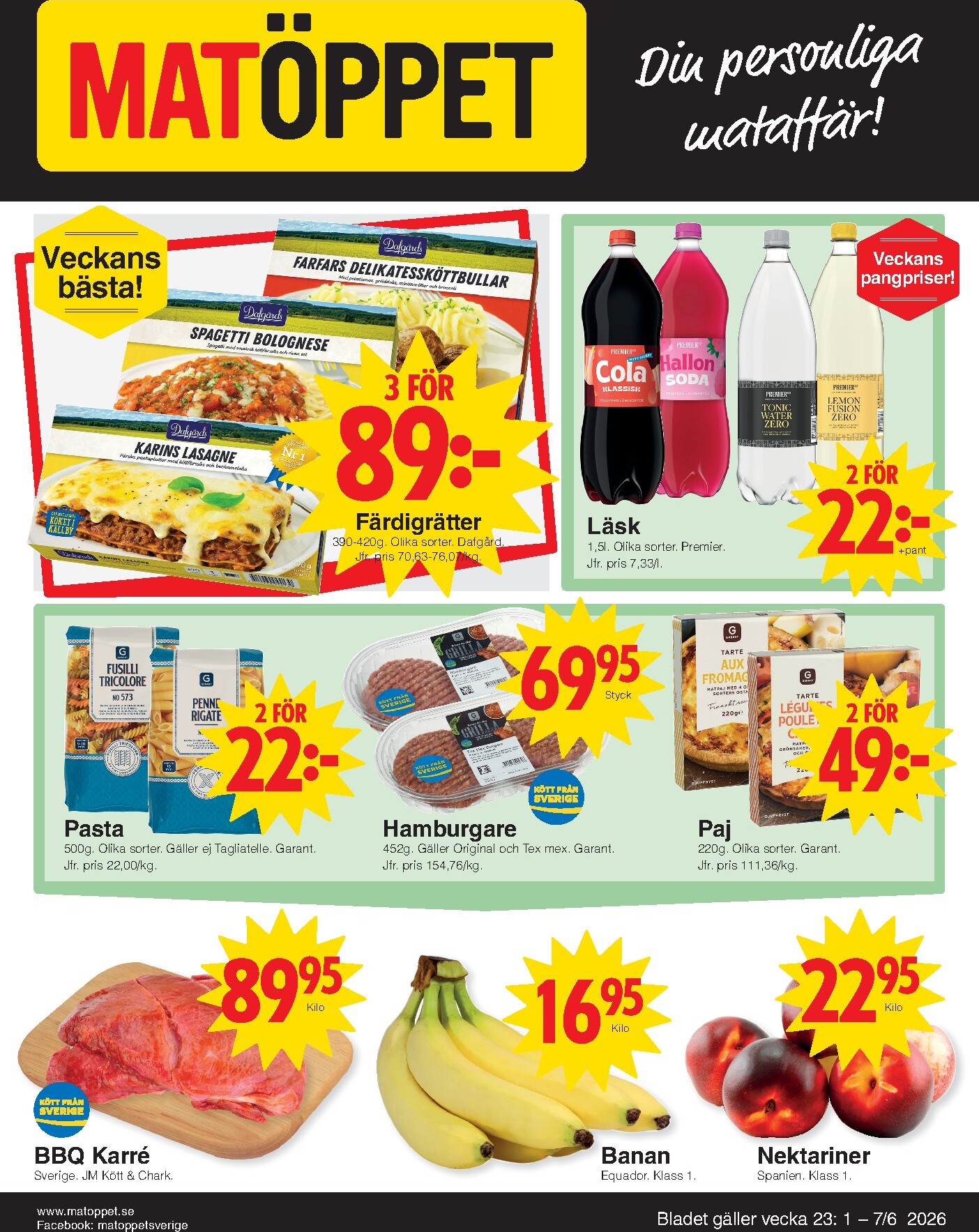 matoppet - Aktuellt Matöppet reklamblad från måndag, 01/06/2026 till söndag, 07/06/2026 - page: 1