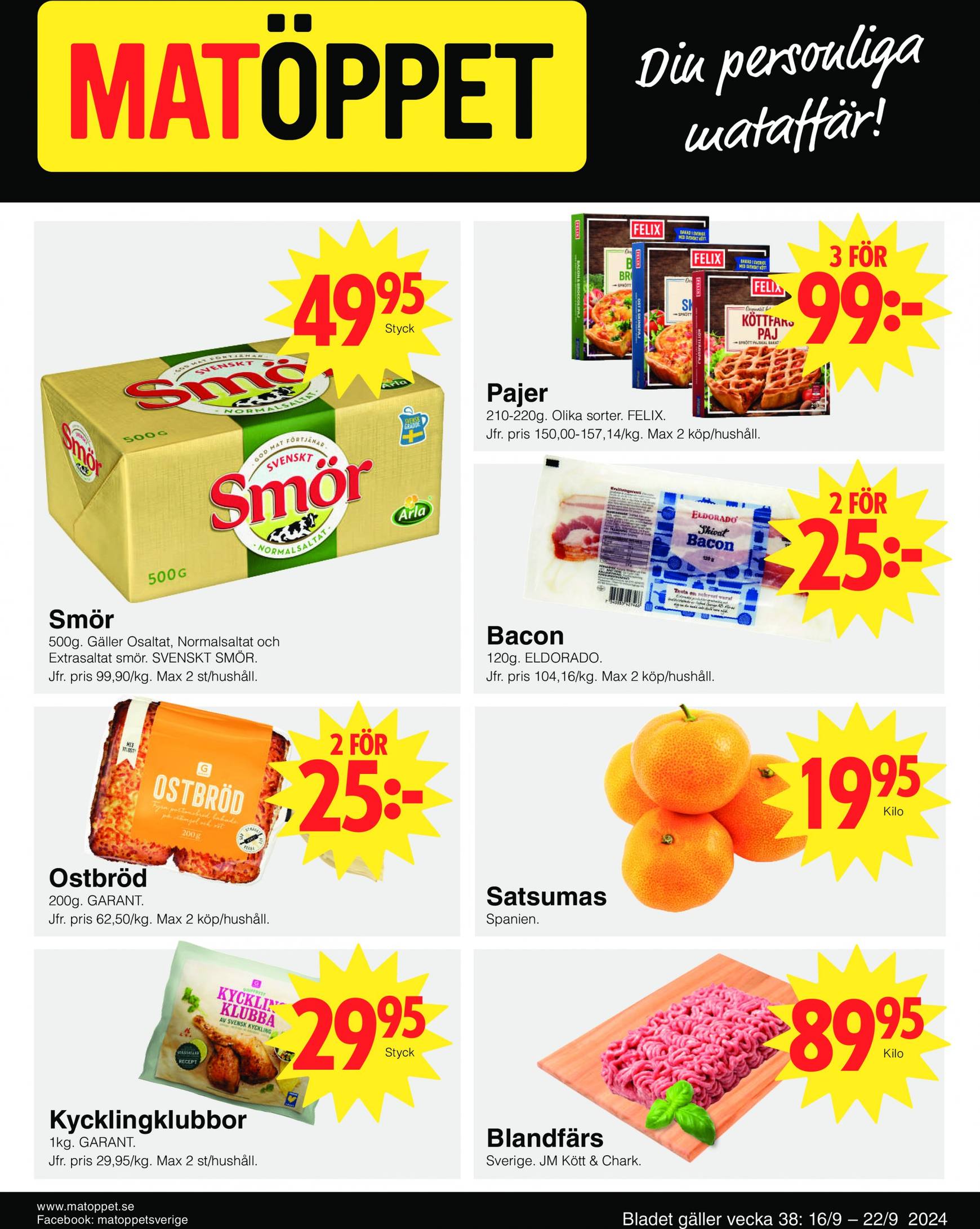 matoppet - Matöppet-reklambladet giltigt från 16.09. - 22.09. - page: 1