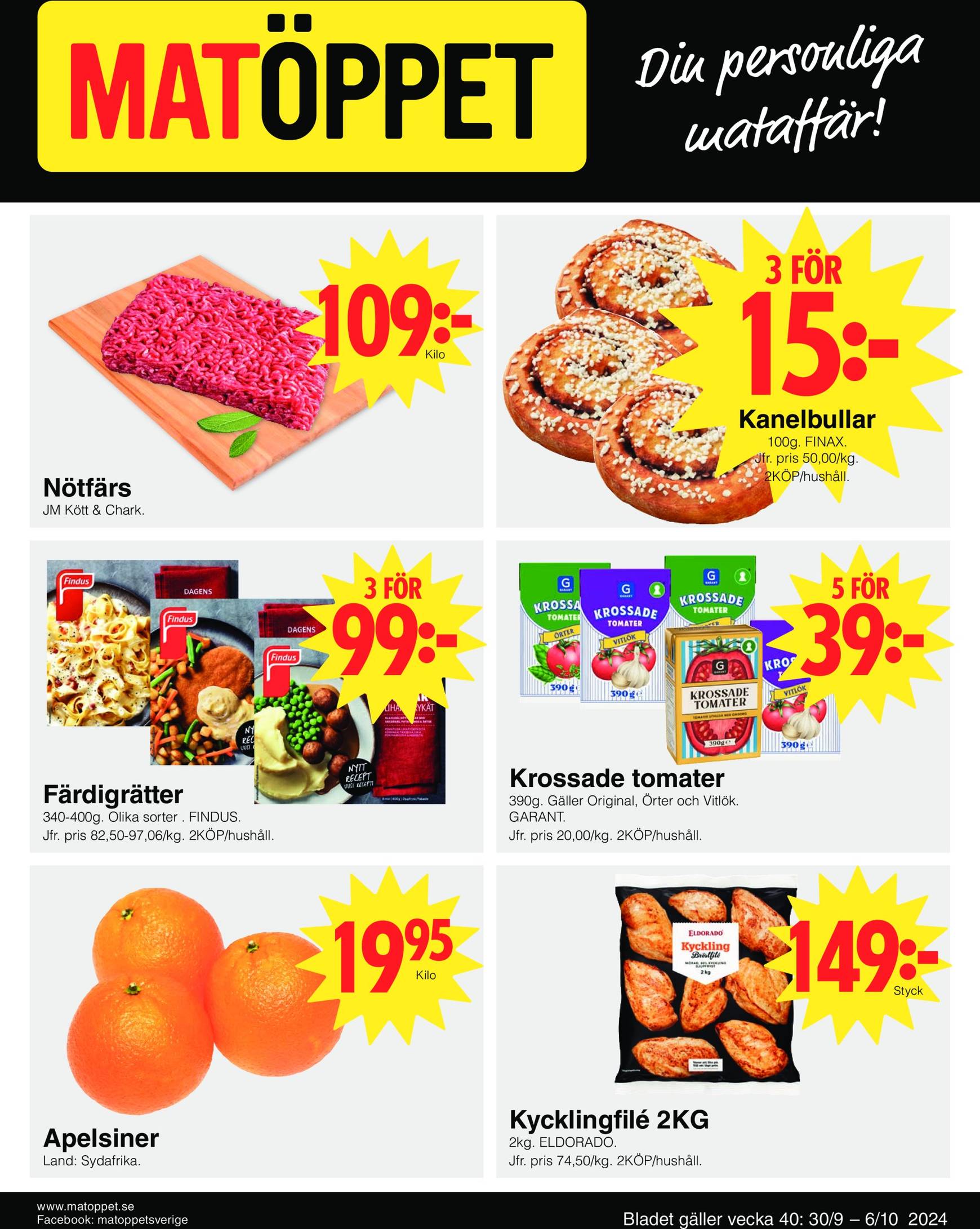 matoppet - Matöppet-reklambladet giltigt från 30.09. - 06.10.