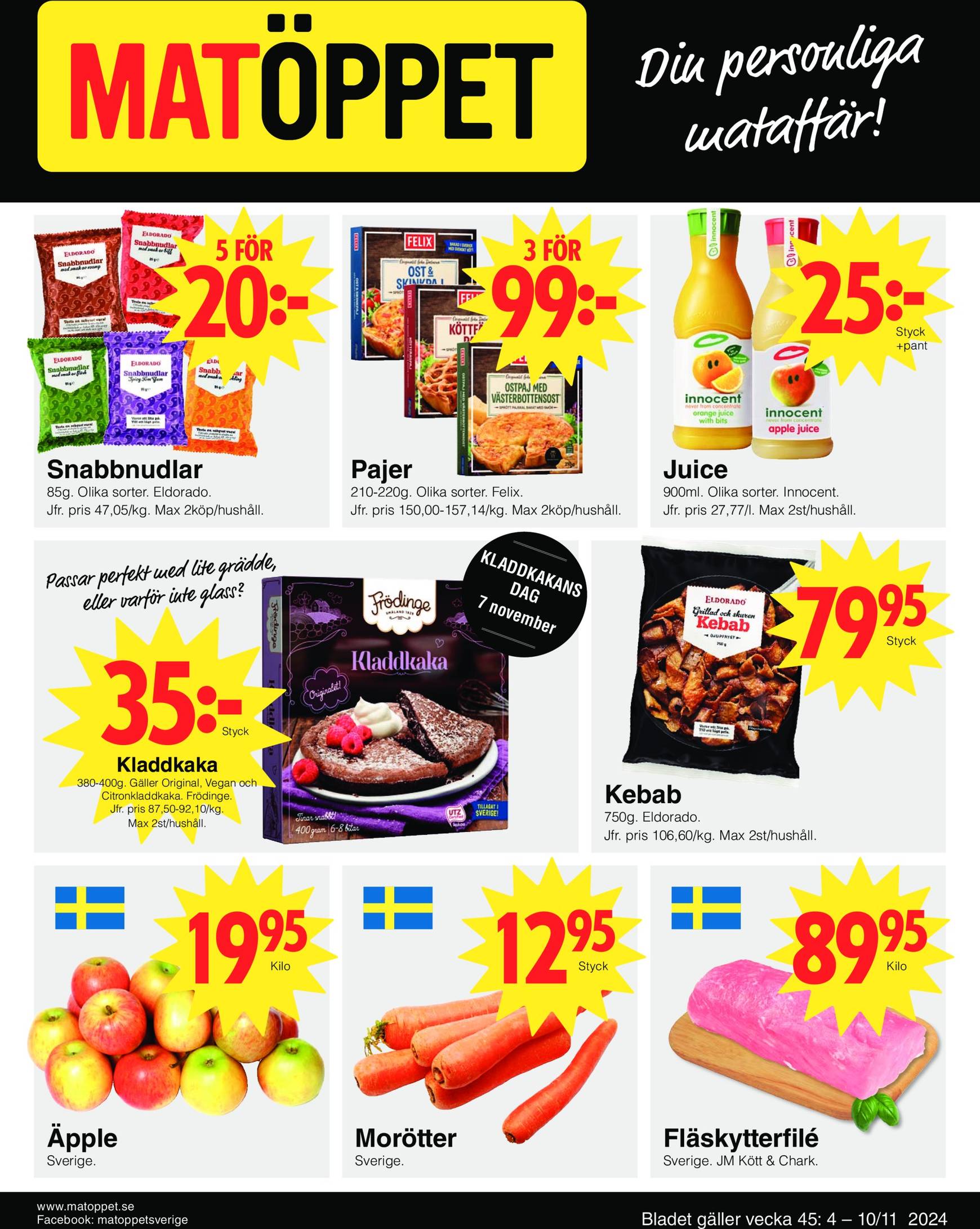 matoppet - Matöppet-reklambladet är giltigt från 04.11. - 10.11.