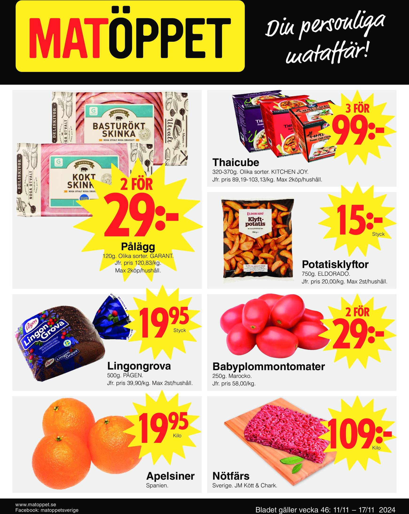 matoppet - Matöppet-reklambladet är giltigt från 11.11. - 17.11.