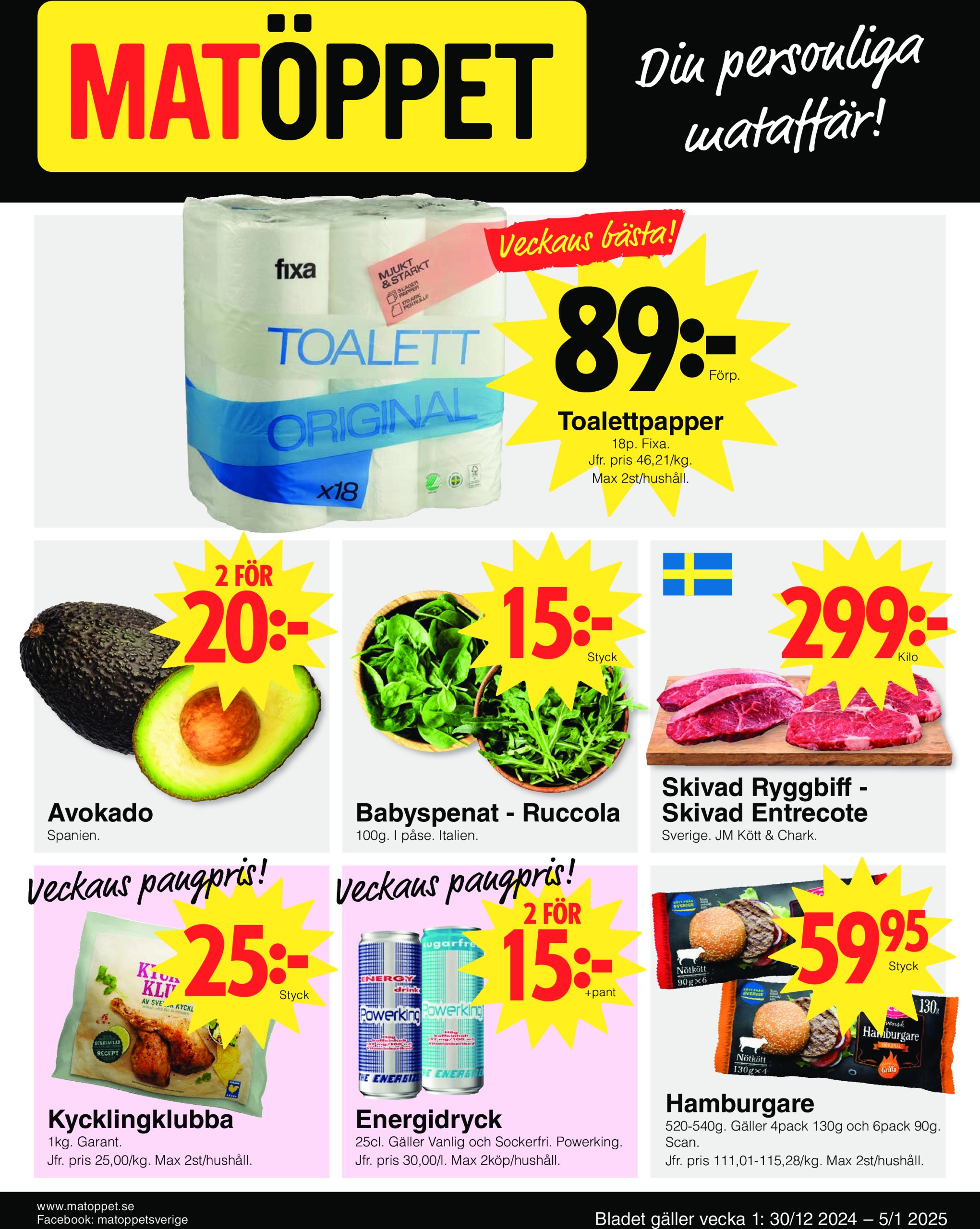 matoppet - Matöppet-reklambladet giltigt från 30/12 - 05/01