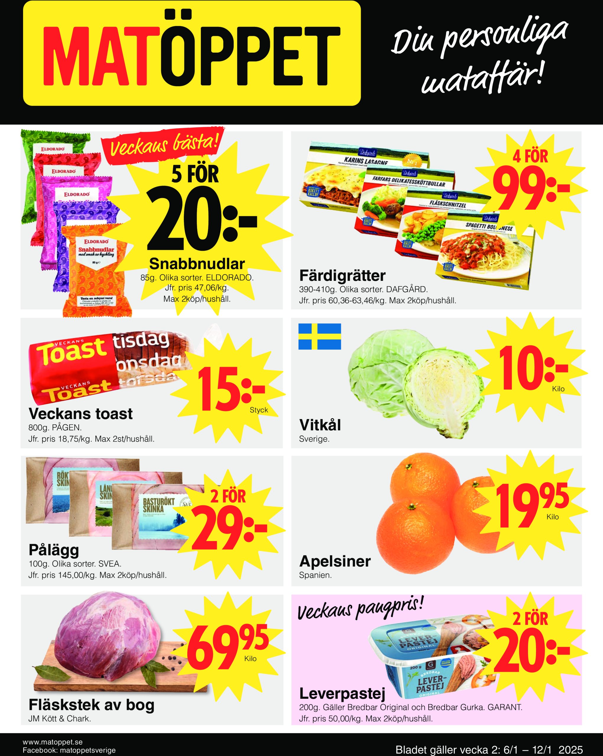 matoppet - Matöppet-reklambladet giltigt från 06/01 - 12/01