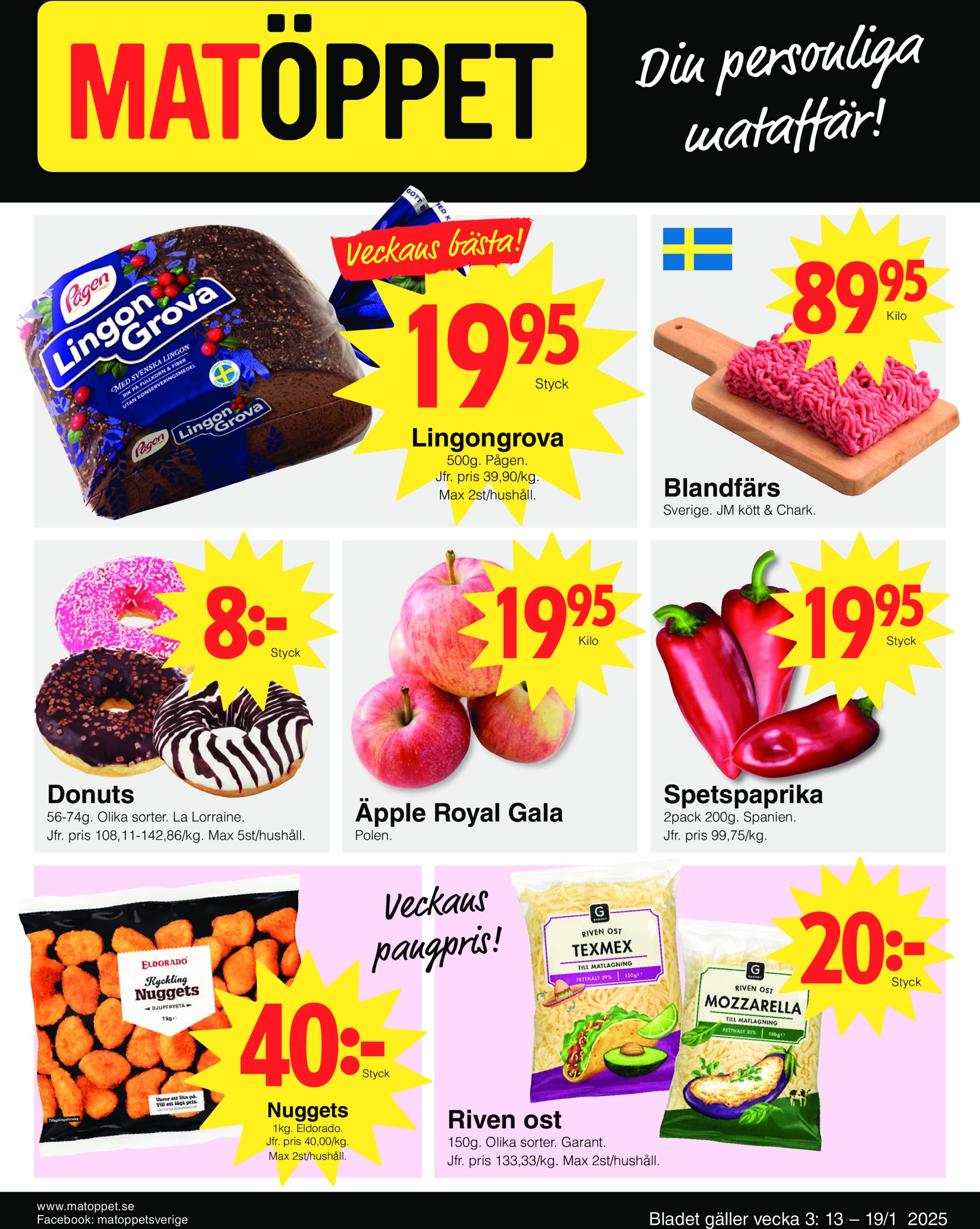 matoppet - Matöppet-reklambladet giltigt från 13/01 - 19/01