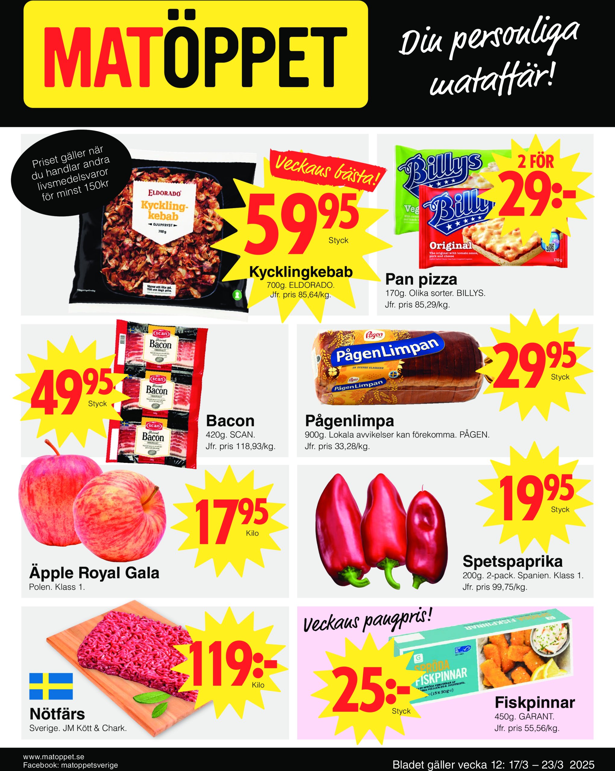 matoppet - Matöppet-reklambladet giltigt från 17/03 - 23/03