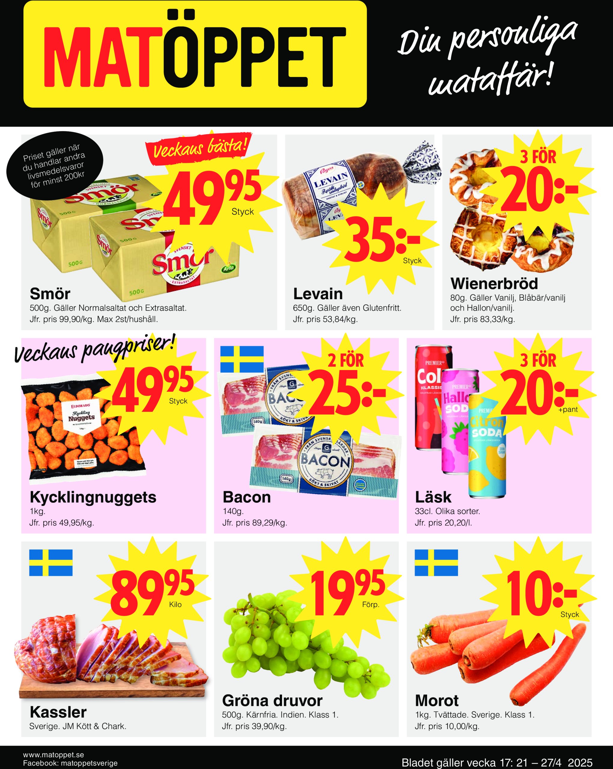 matoppet - Matöppet-reklambladet giltigt från 21/04 - 27/04