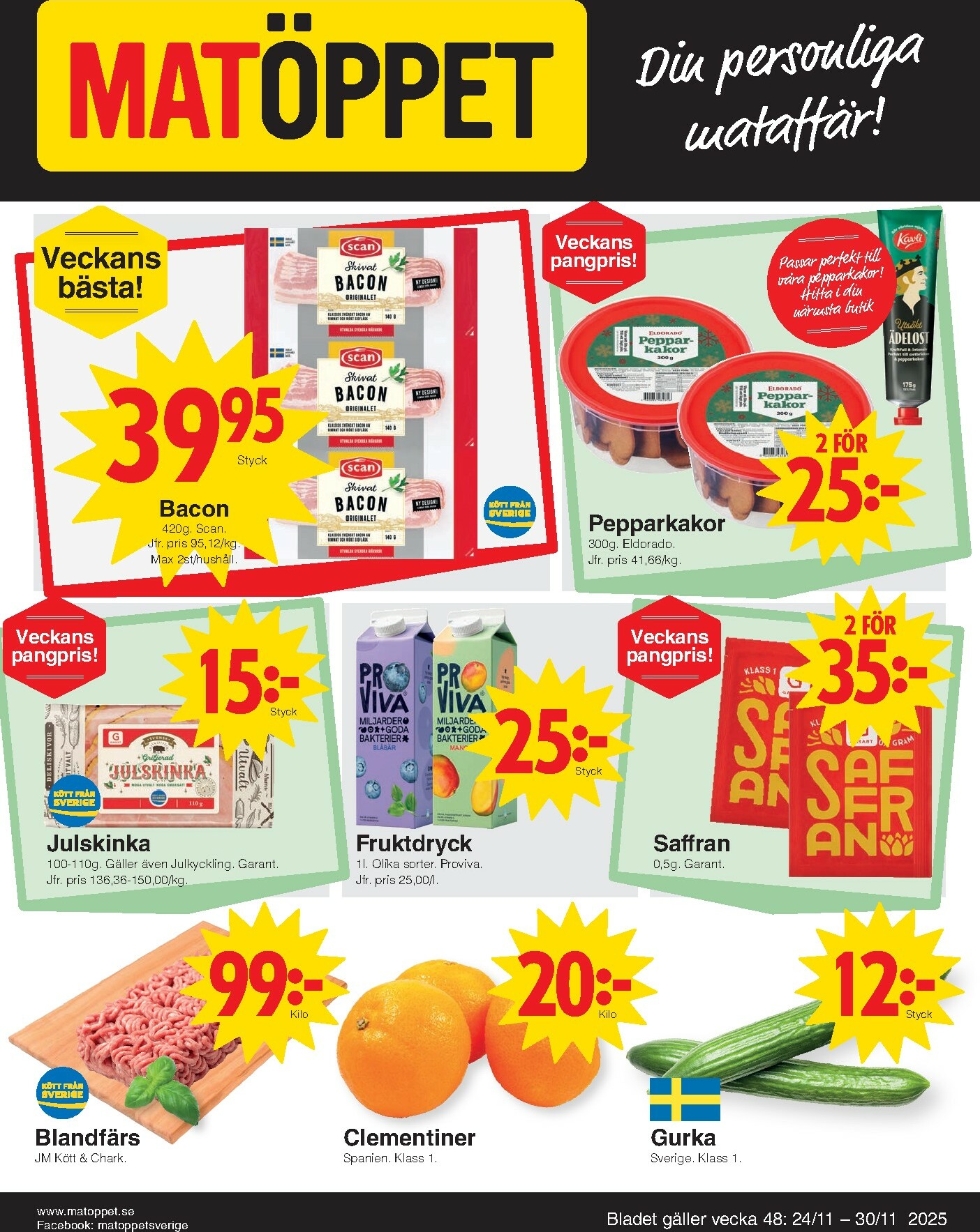 matoppet - Matöppet-reklambladet giltigt från 24/11 - 30/11