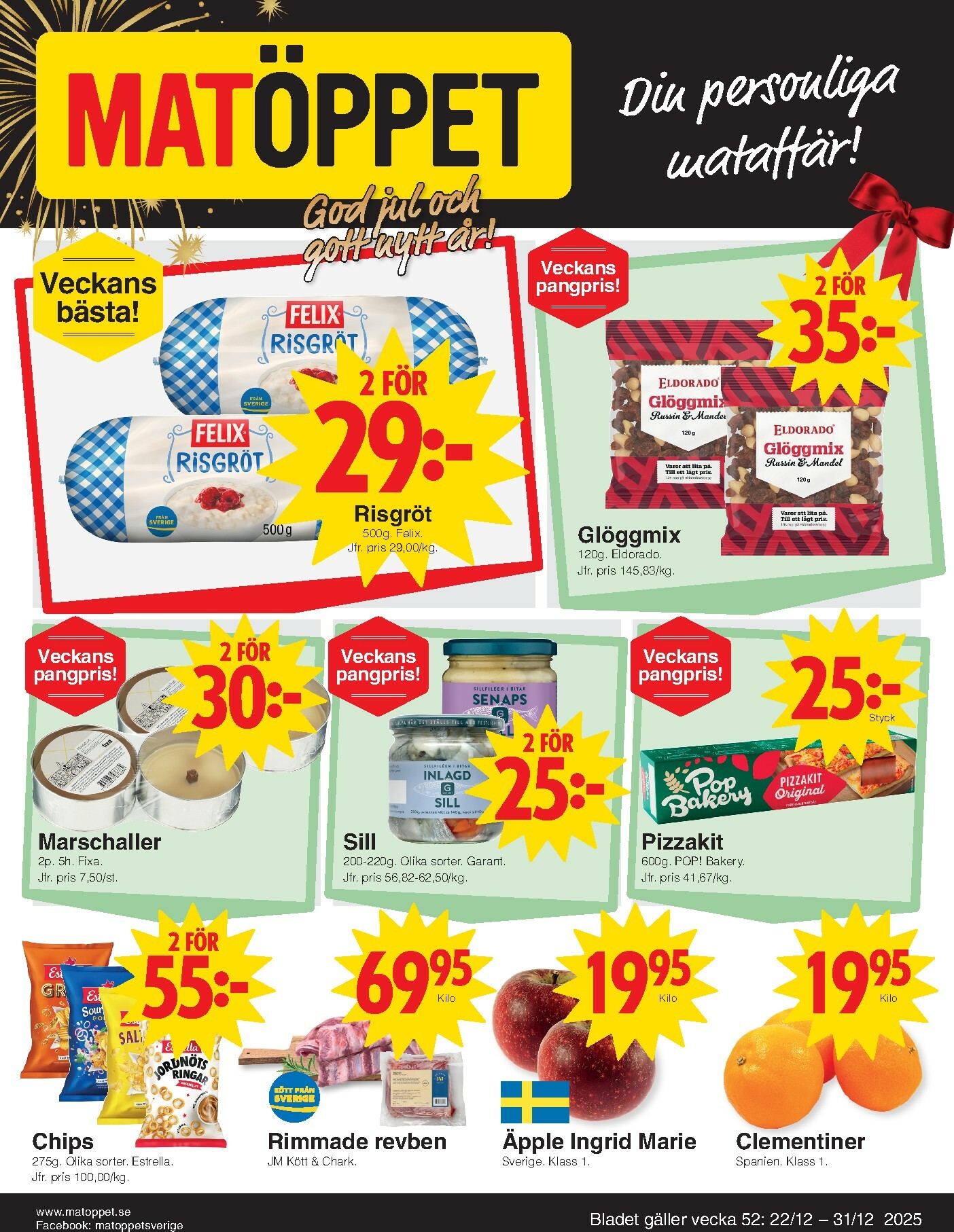 matoppet - Matöppet-reklambladet giltigt från 22/12 - 31/12 - page: 1