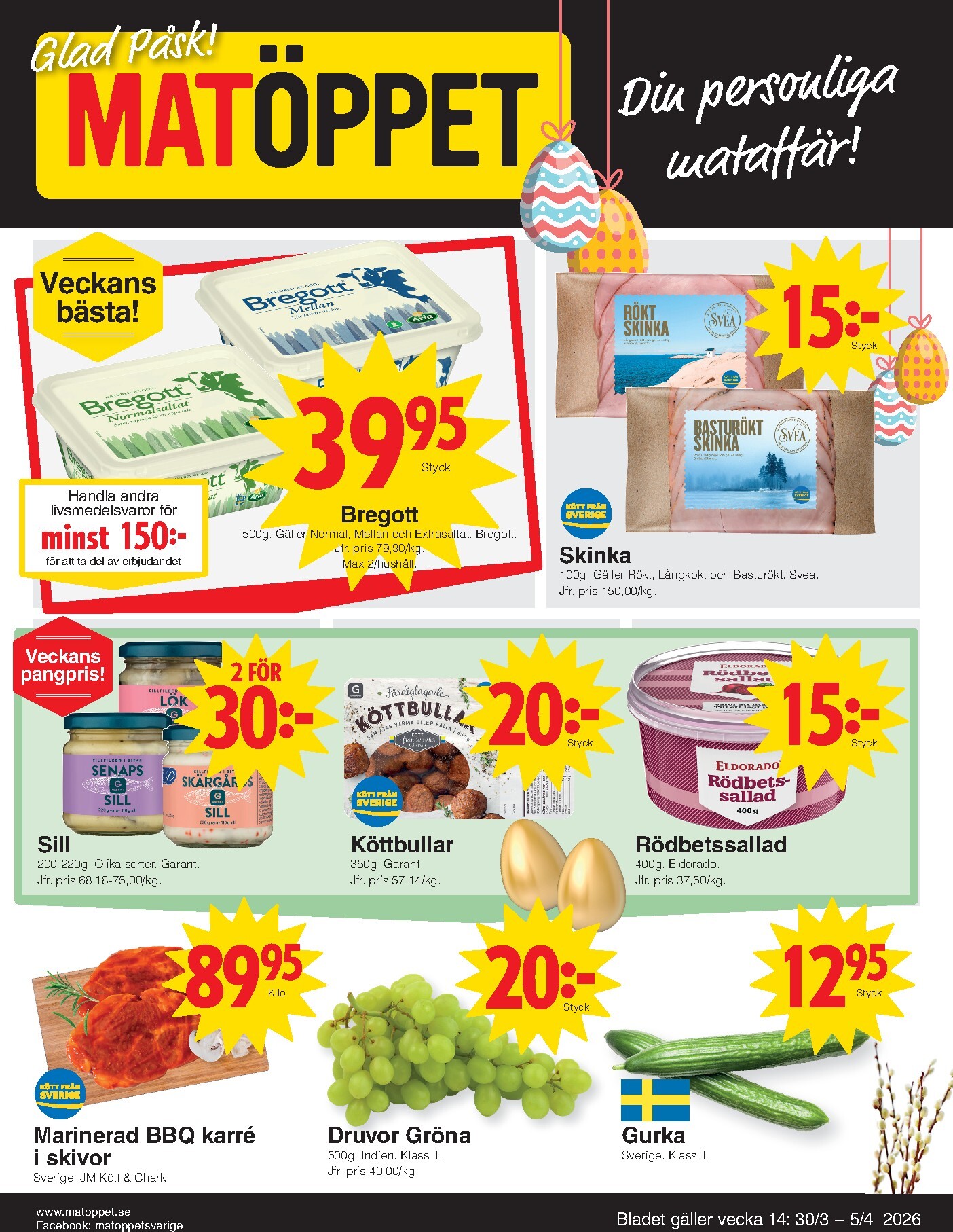 matoppet - Matöppet-reklambladet giltigt från 30/03/2026 - 05/04/2026 - page: 1