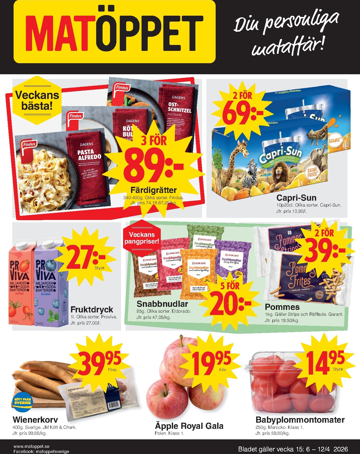 matoppet - Matöppet-reklambladet giltigt från 06/04/2026 - 12/04/2026