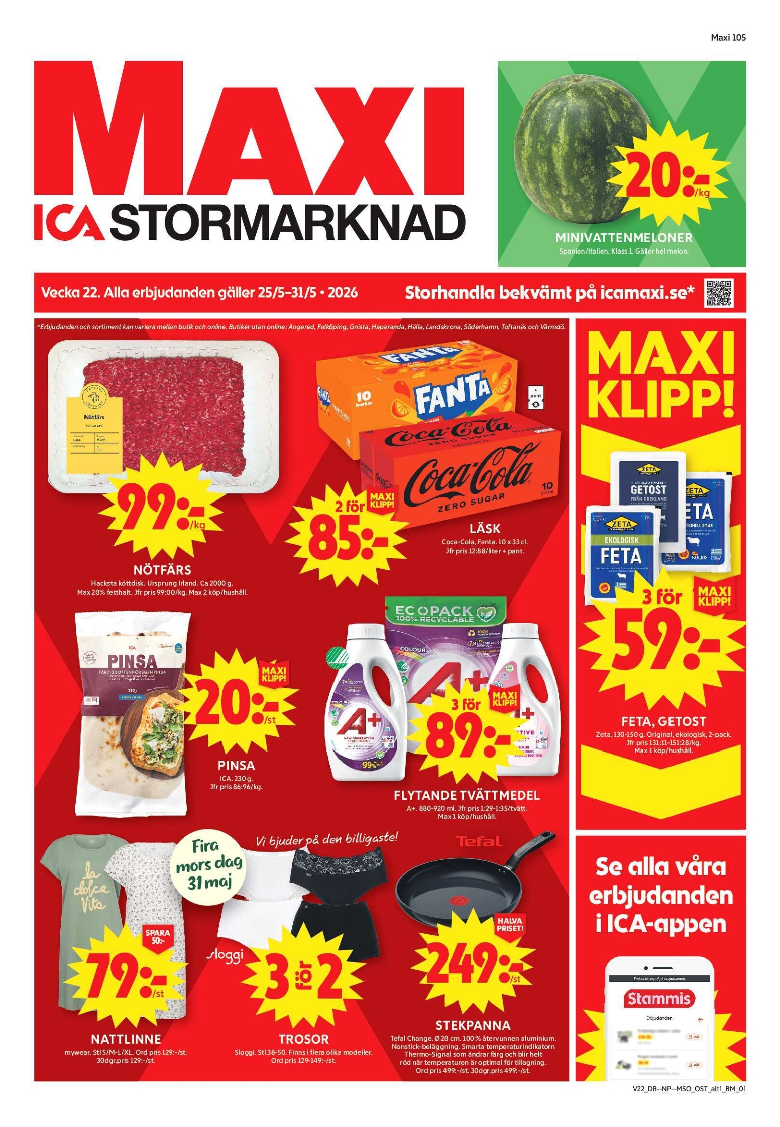 ica-maxi - Aktuellt ICA Maxi reklamblad från måndag, 25/05/2026 till söndag, 31/05/2026 - page: 1