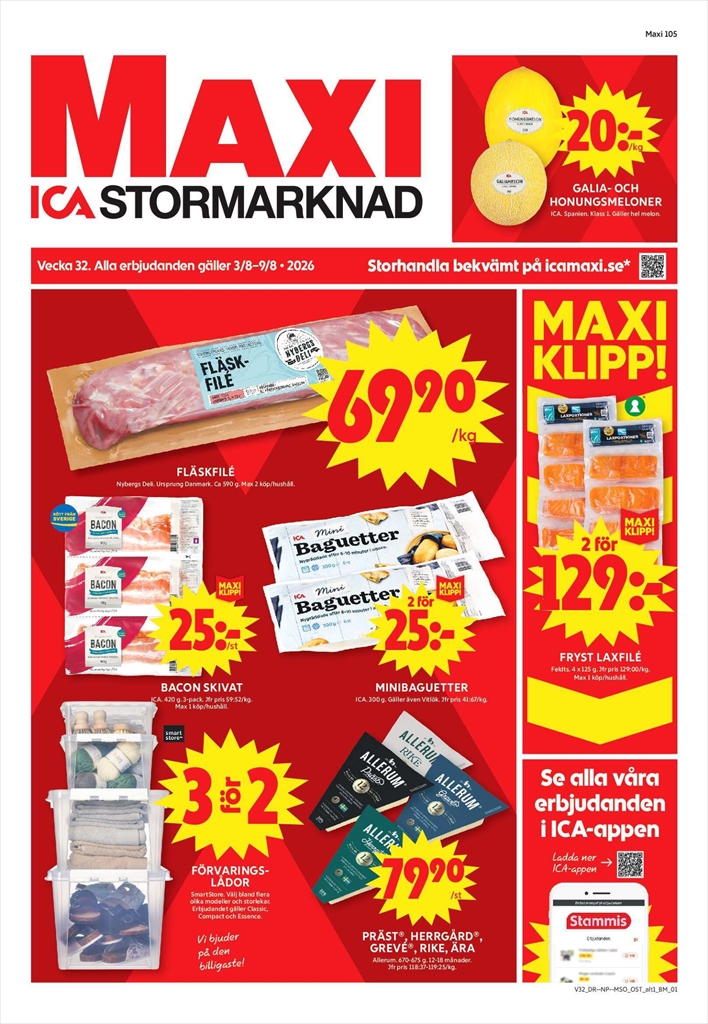 ica-maxi - Aktuellt ICA Maxi reklamblad från måndag, 03/08/2026 till söndag, 09/08/2026