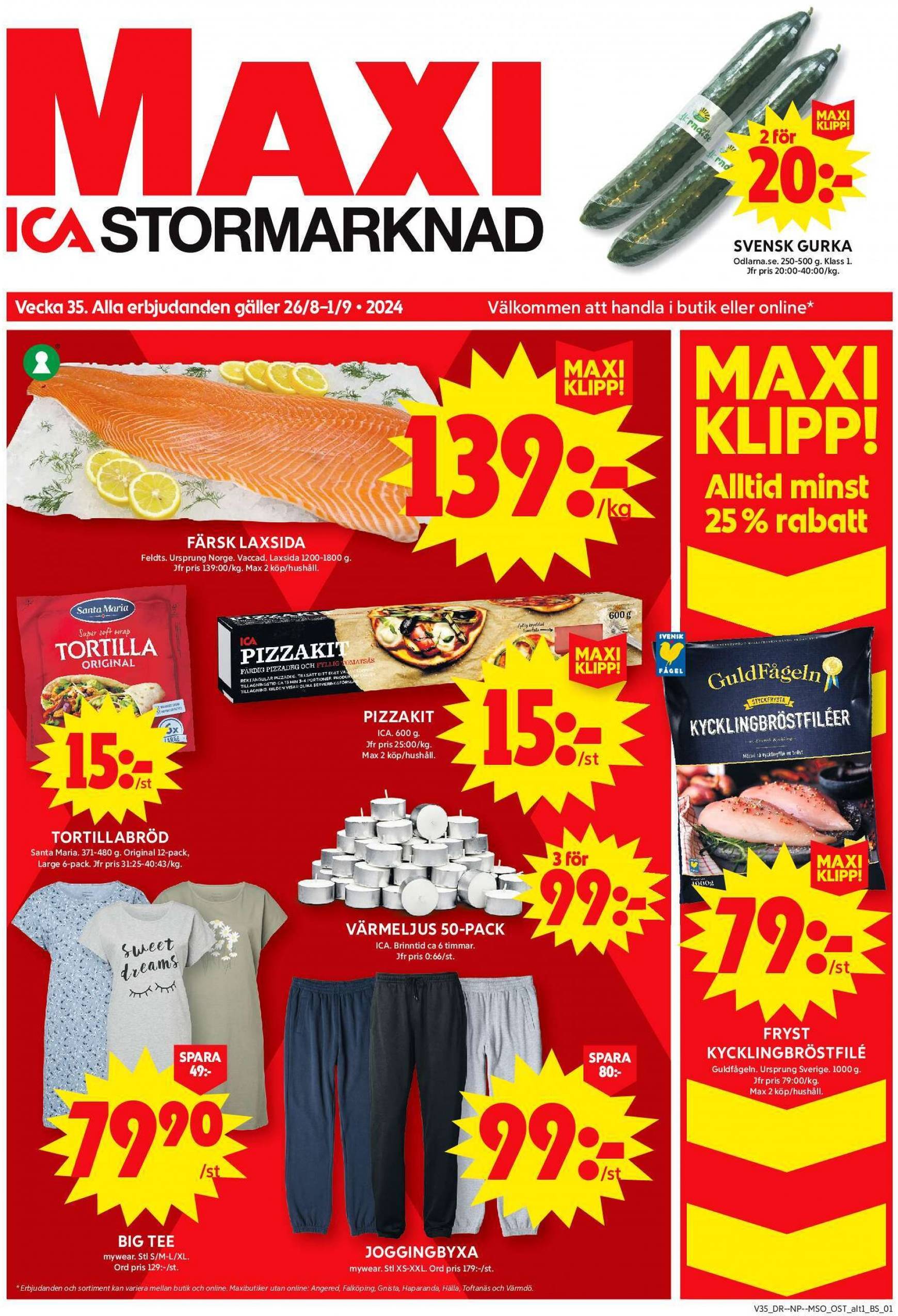 ica-maxi - ICA Maxi-reklambladet giltigt från 26.08. - 01.09. - page: 1