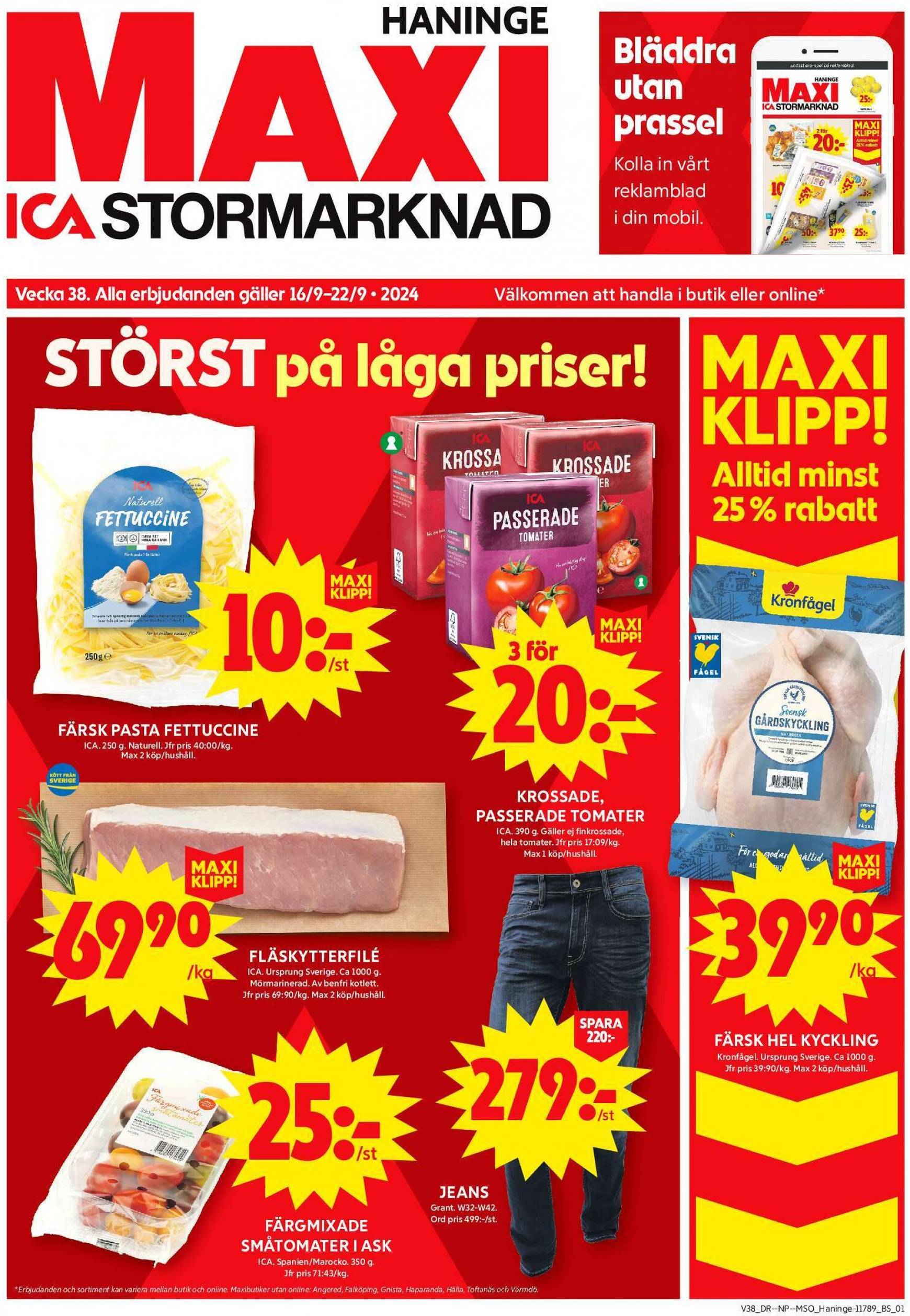 ica-maxi - ICA Maxi-reklambladet giltigt från 16.09. - 22.09. - page: 1