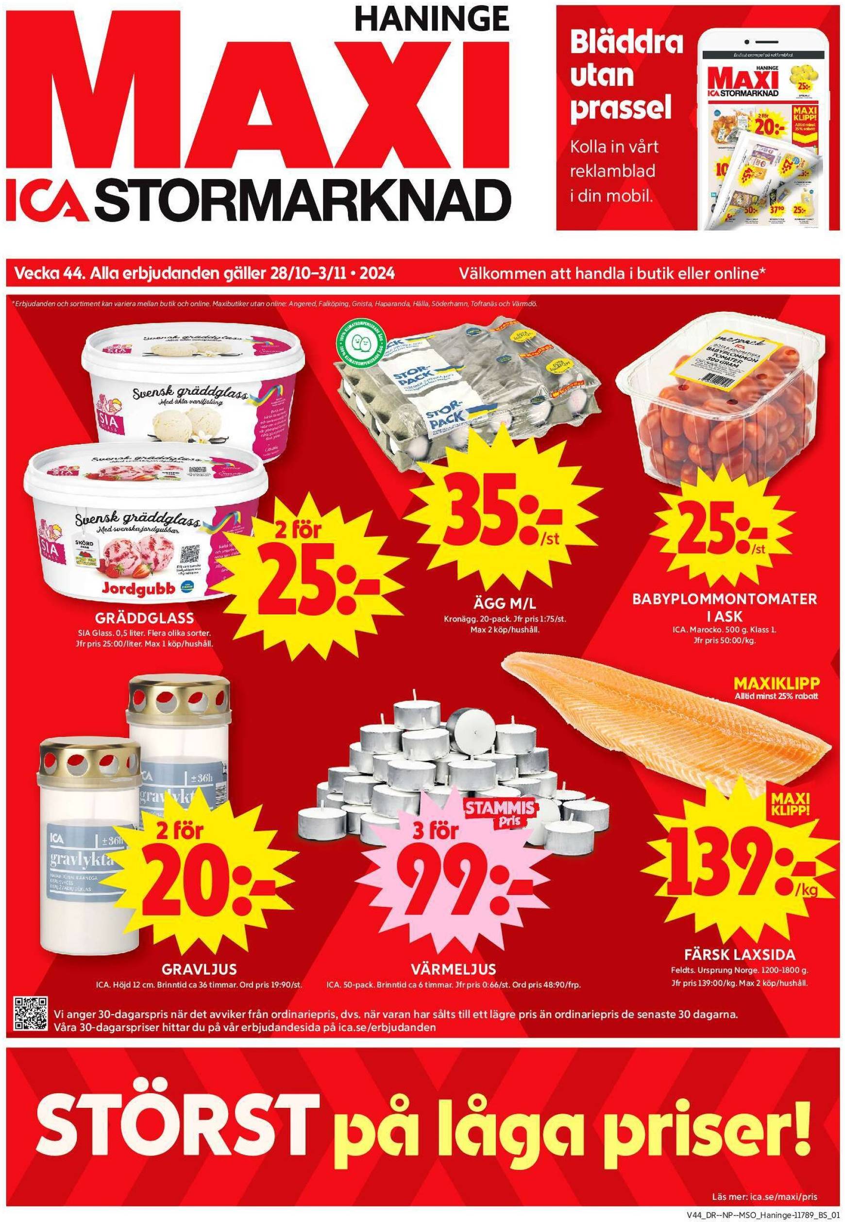 ica-maxi - ICA Maxi-reklambladet är giltigt från 28.10. - 03.11.