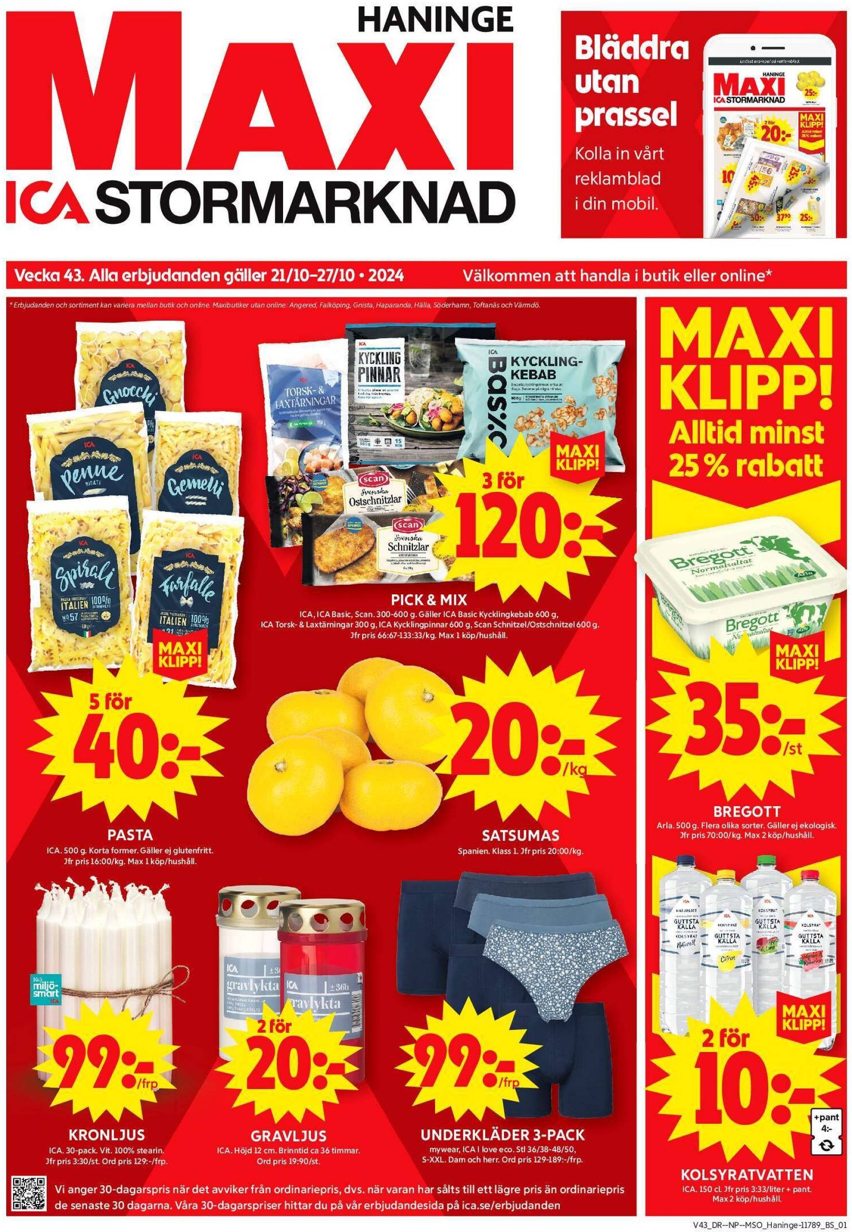 ica-maxi - ICA Maxi-reklambladet är giltigt från 21.10. - 27.10.