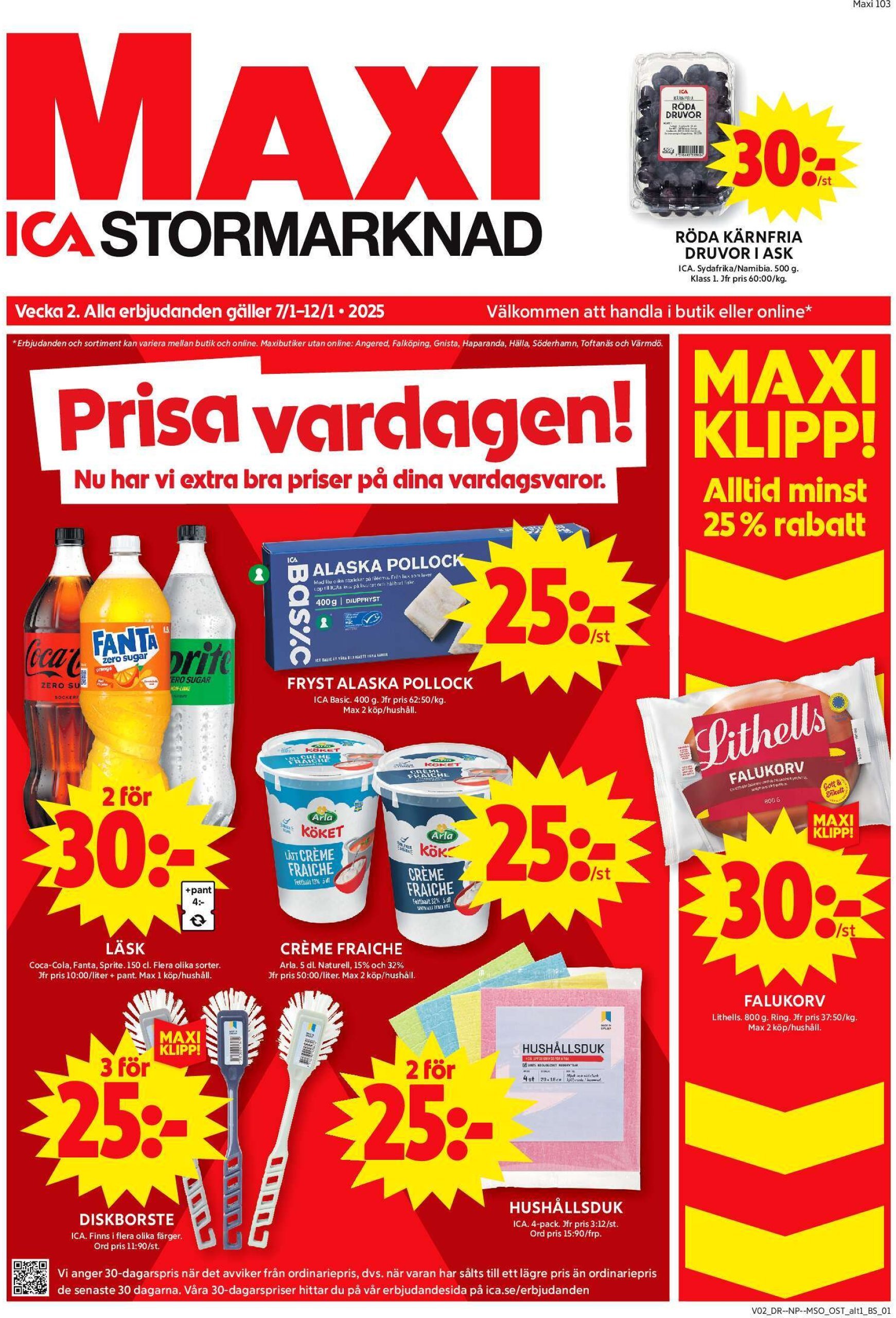 ica-maxi - ICA Maxi-reklambladet giltigt från 07/01 - 12/01