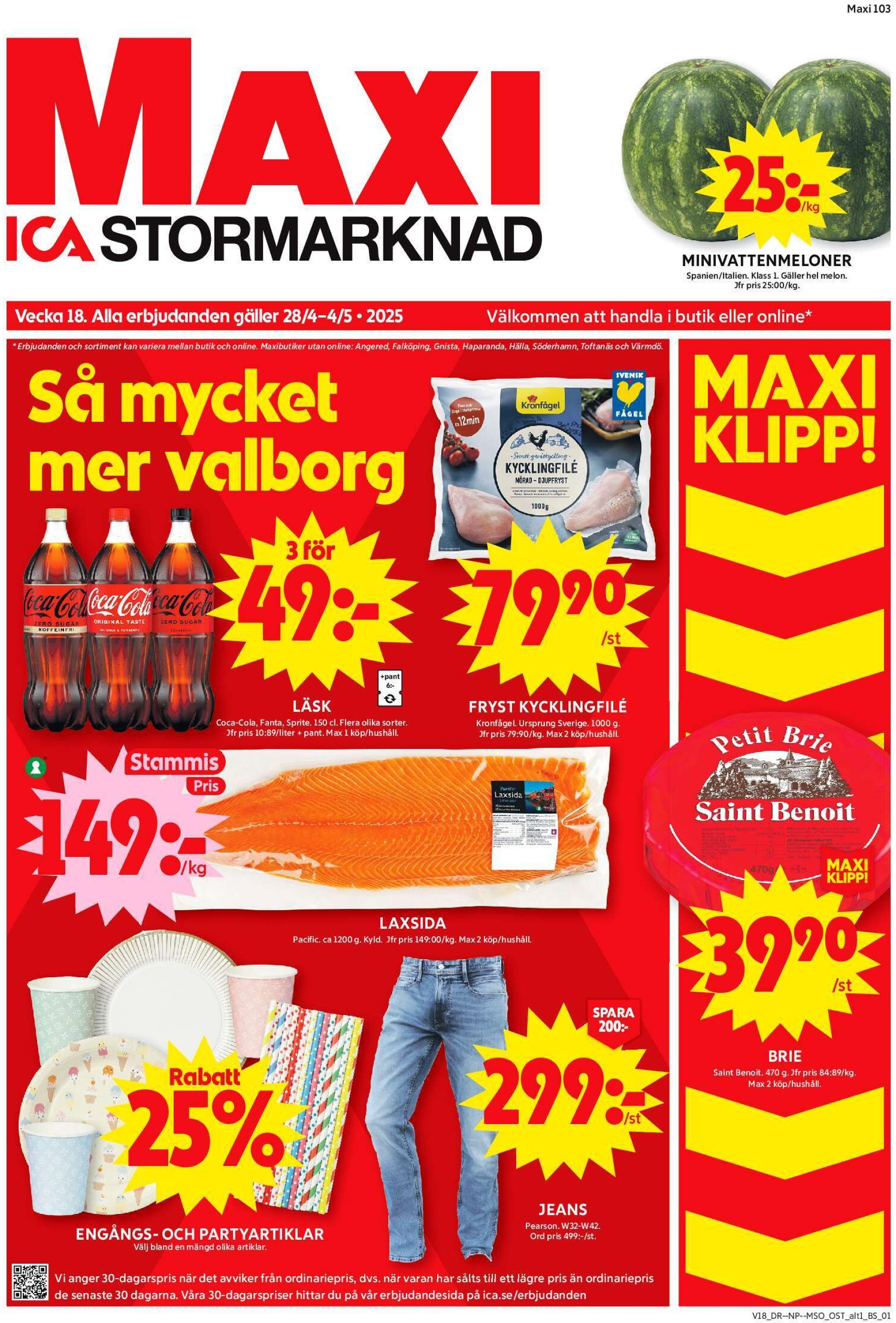 ica-maxi - ICA Maxi-reklambladet giltigt från 28/04 - 04/05 - page: 1
