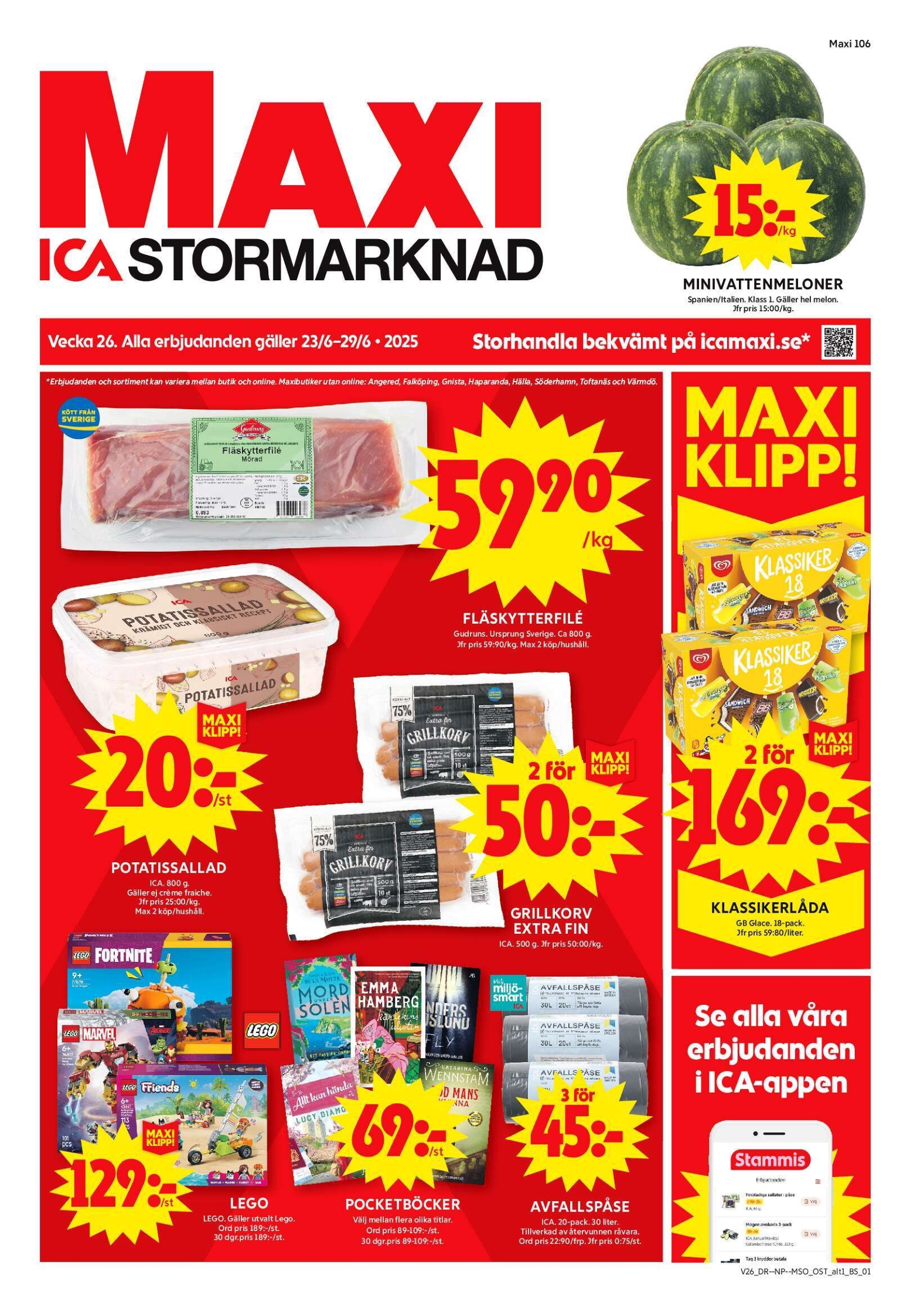 ica-maxi - ICA Maxi-reklambladet giltigt från 23/06 - 29/06