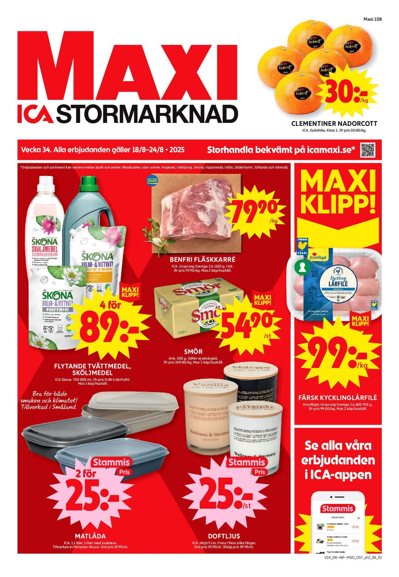 ica-maxi - ICA Maxi-reklambladet giltigt från 18/08 - 24/08 - page: 1