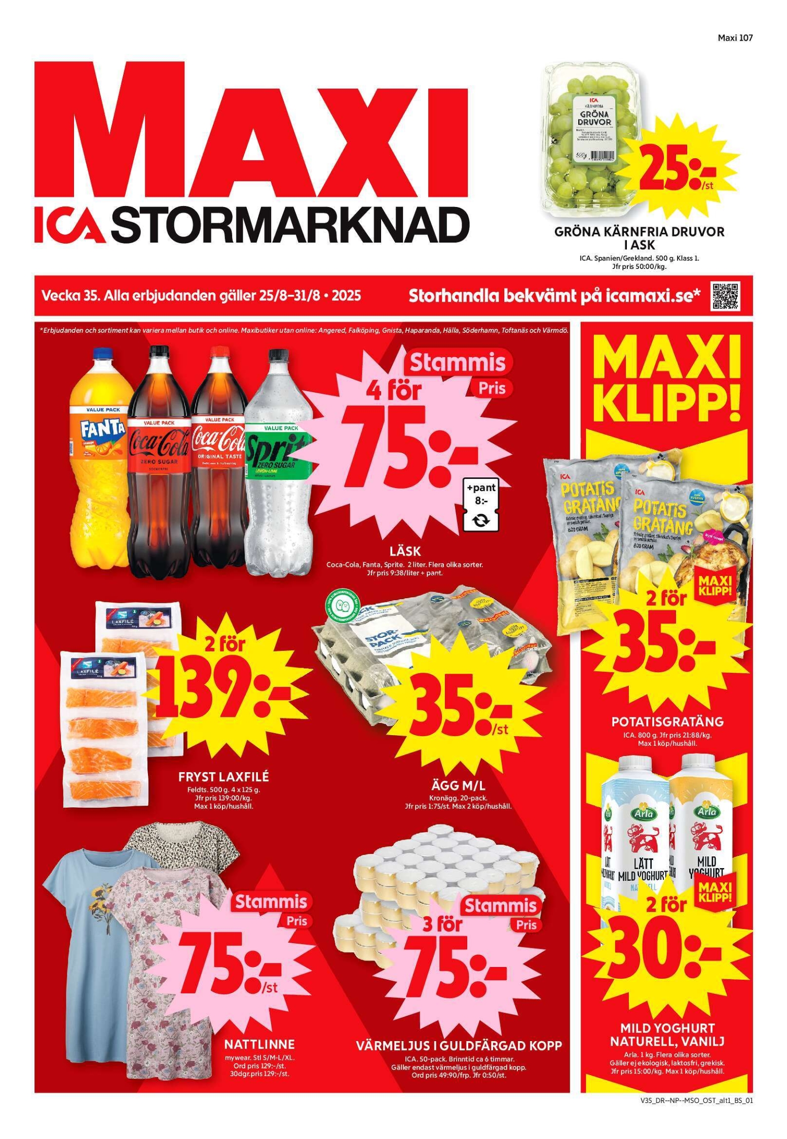 ica-maxi - ICA Maxi-reklambladet giltigt från 25/08 - 31/08