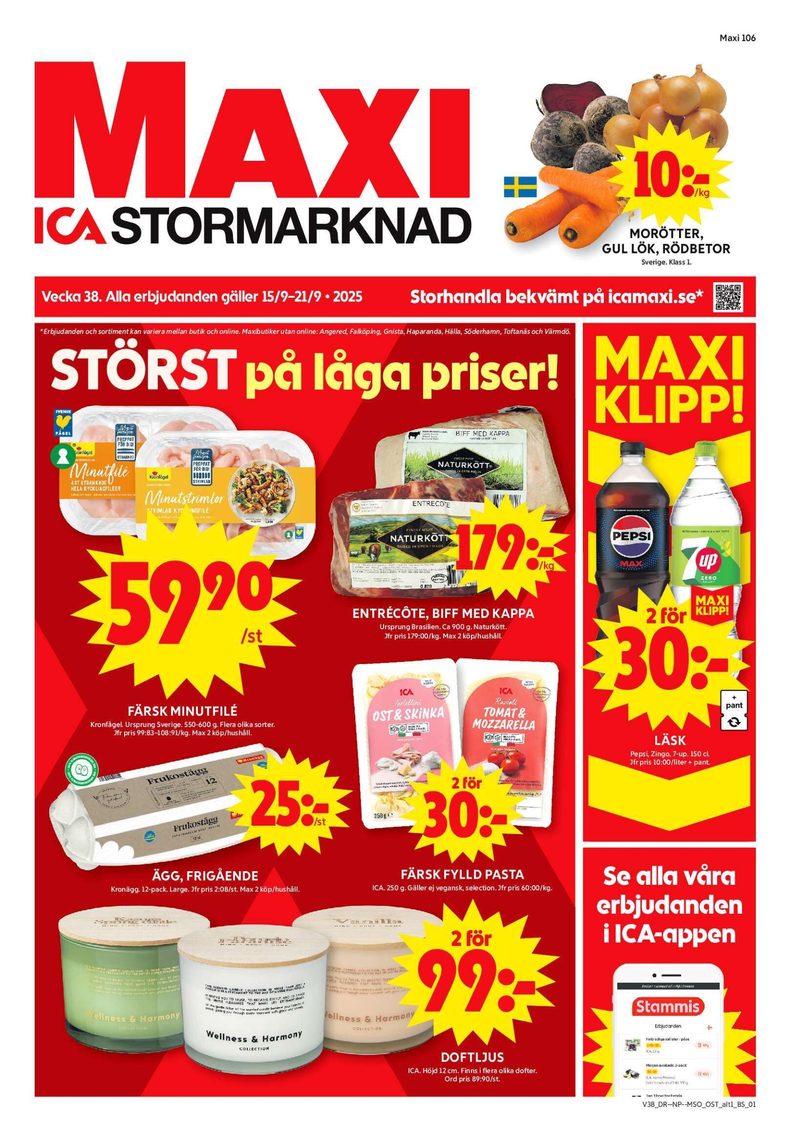 ica-maxi - ICA Maxi-reklambladet giltigt från 15/09 - 21/09