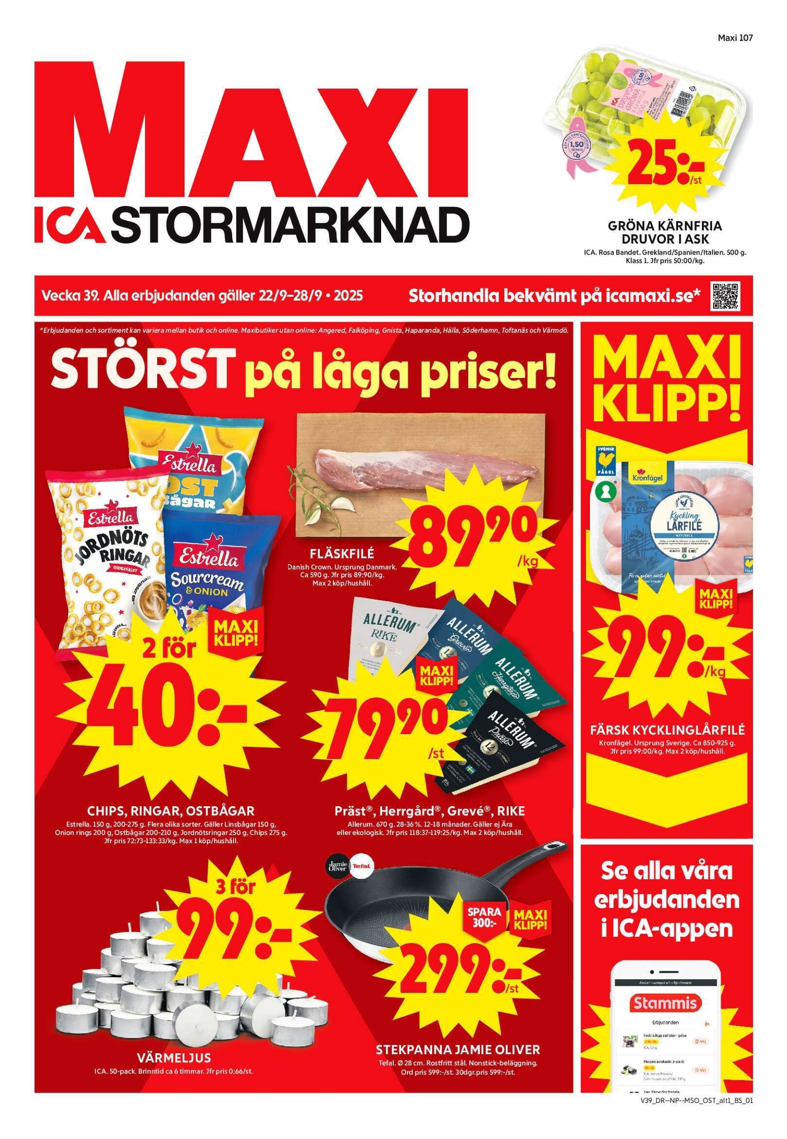 ica-maxi - ICA Maxi-reklambladet giltigt från 22/09 - 28/09