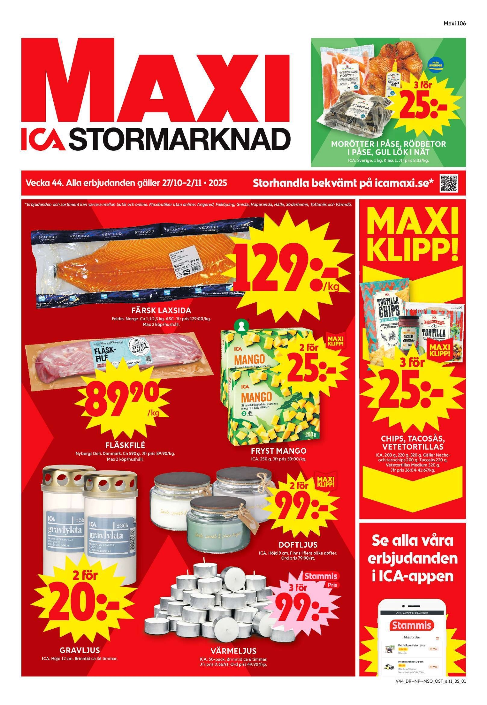 ica-maxi - ICA Maxi-reklambladet giltigt från 27/10 - 02/11 - page: 1